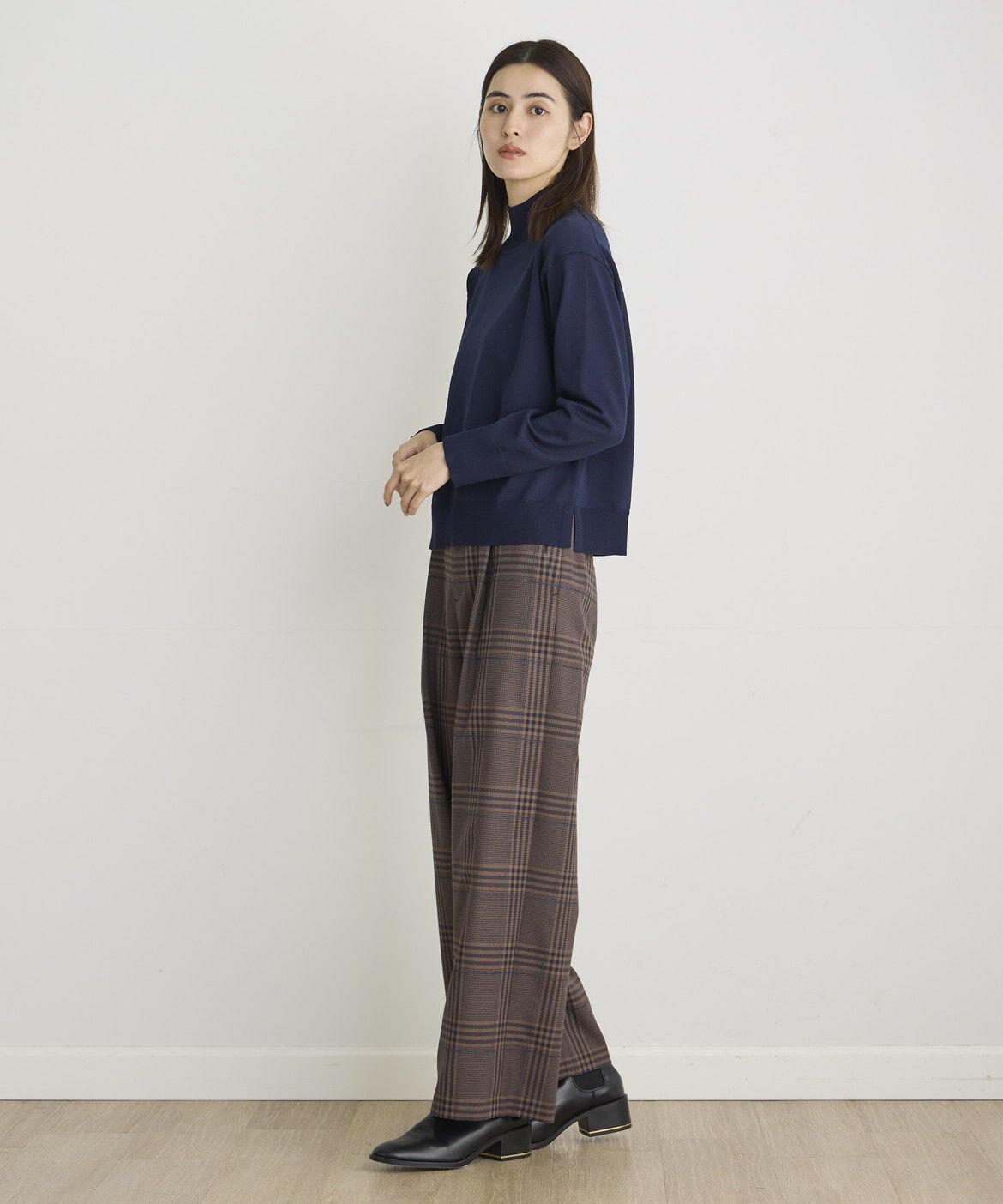 I.T.'S international「リングヤーンストレートチェックパンツ」|スラックス|