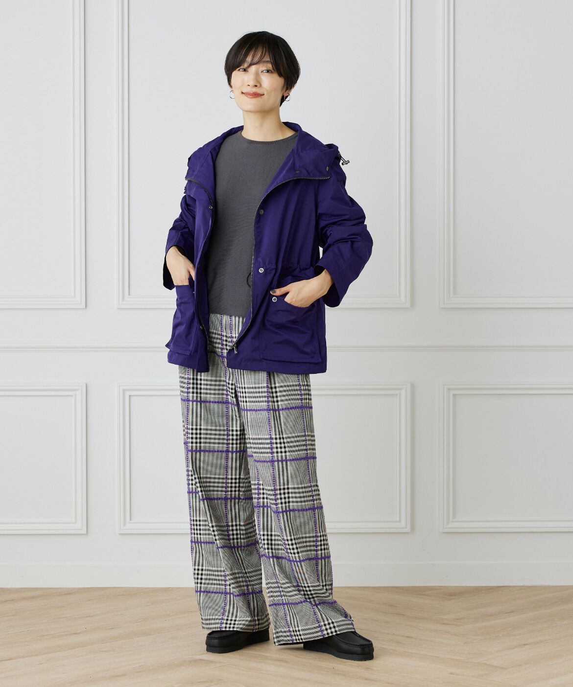 I.T.'S international「リングヤーンストレートチェックパンツ」|スラックス|