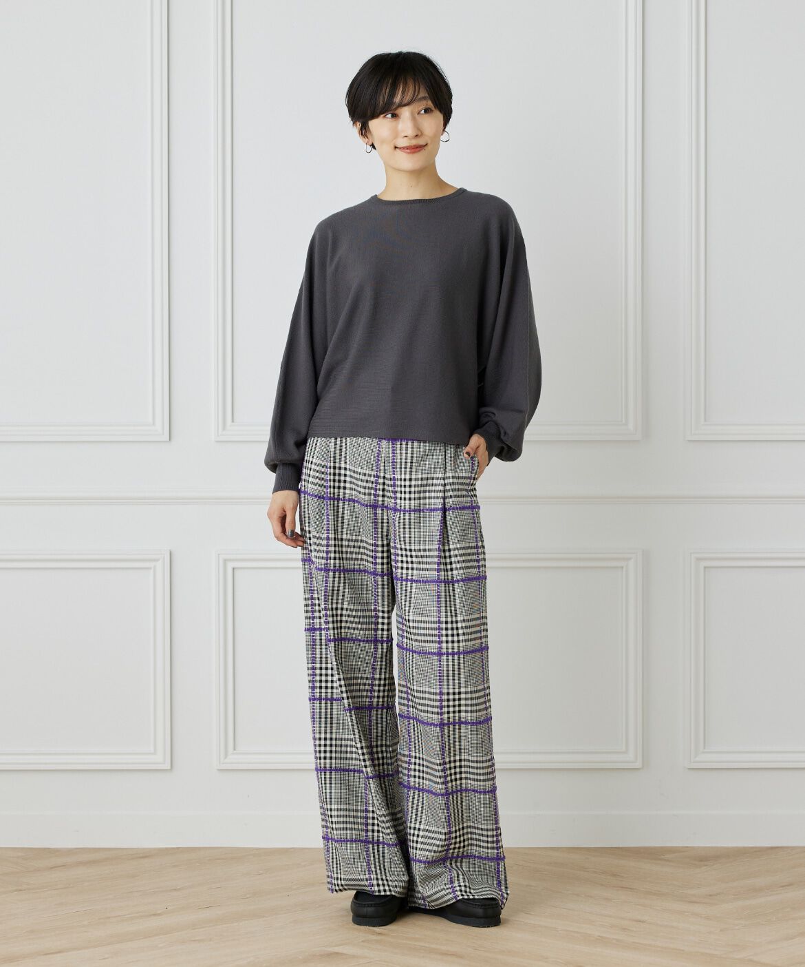 I.T.'S international「リングヤーンストレートチェックパンツ」|スラックス|