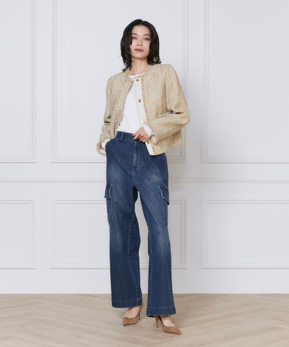 INED「《SUPERIOR CLOSET》別注カーゴデニム《Healthy DENIM》」|カーゴ|