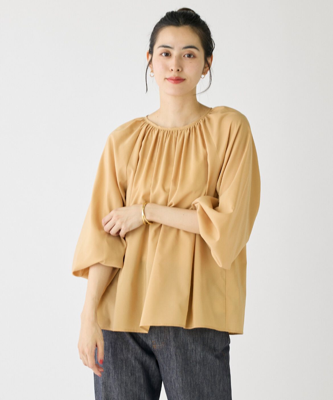 DAY by DAY it&rsquo;s international「ラグランギャザーブラウス」|シャツ・ブラウス|オレンジ1