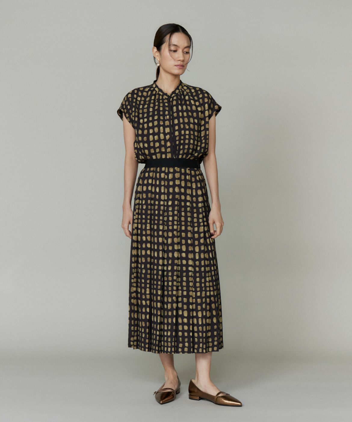 INED「《大きいサイズ》デフォルメチェックプリントスカート」|スカート|