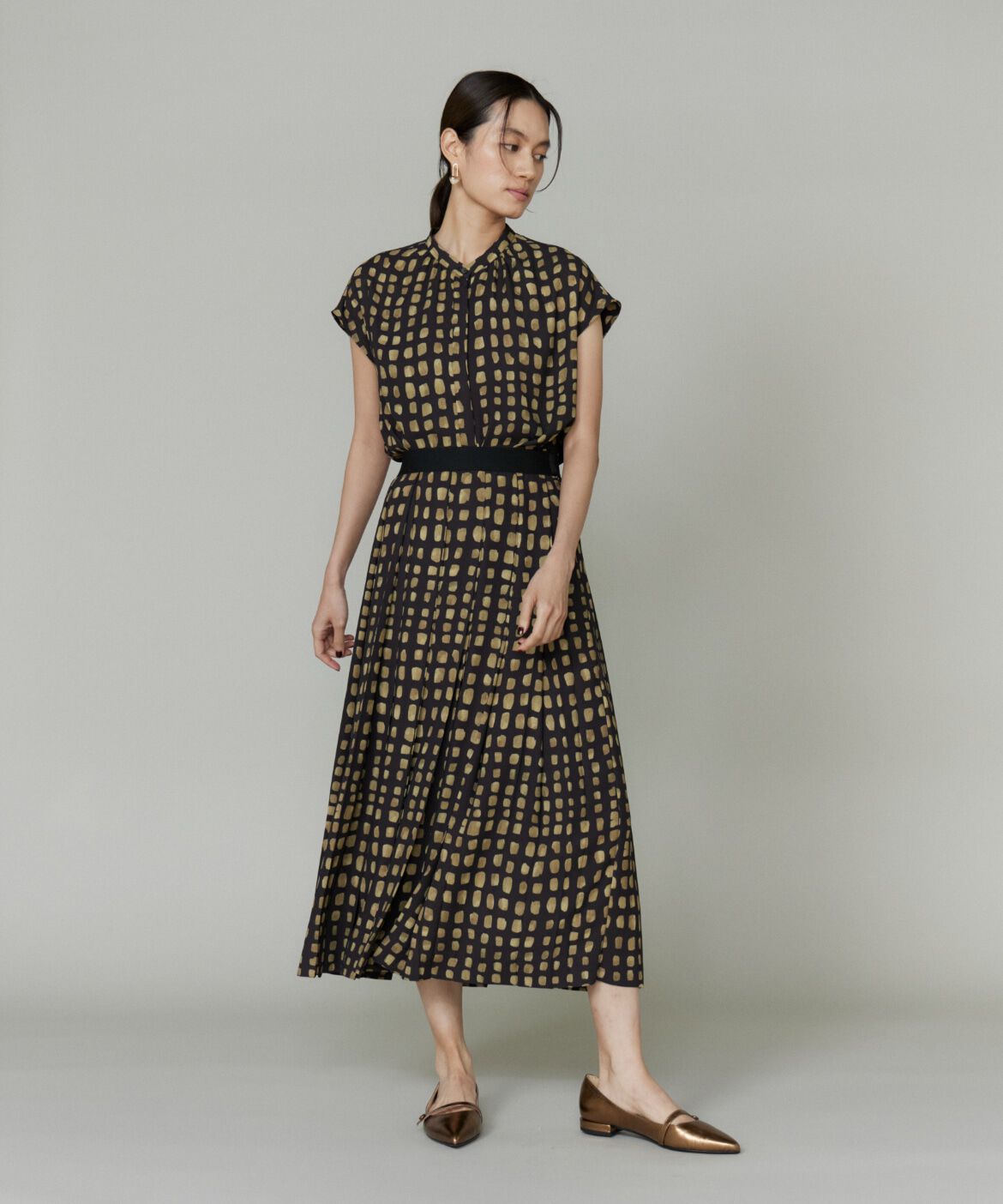 INED「《大きいサイズ》デフォルメチェックプリントスカート」|スカート|