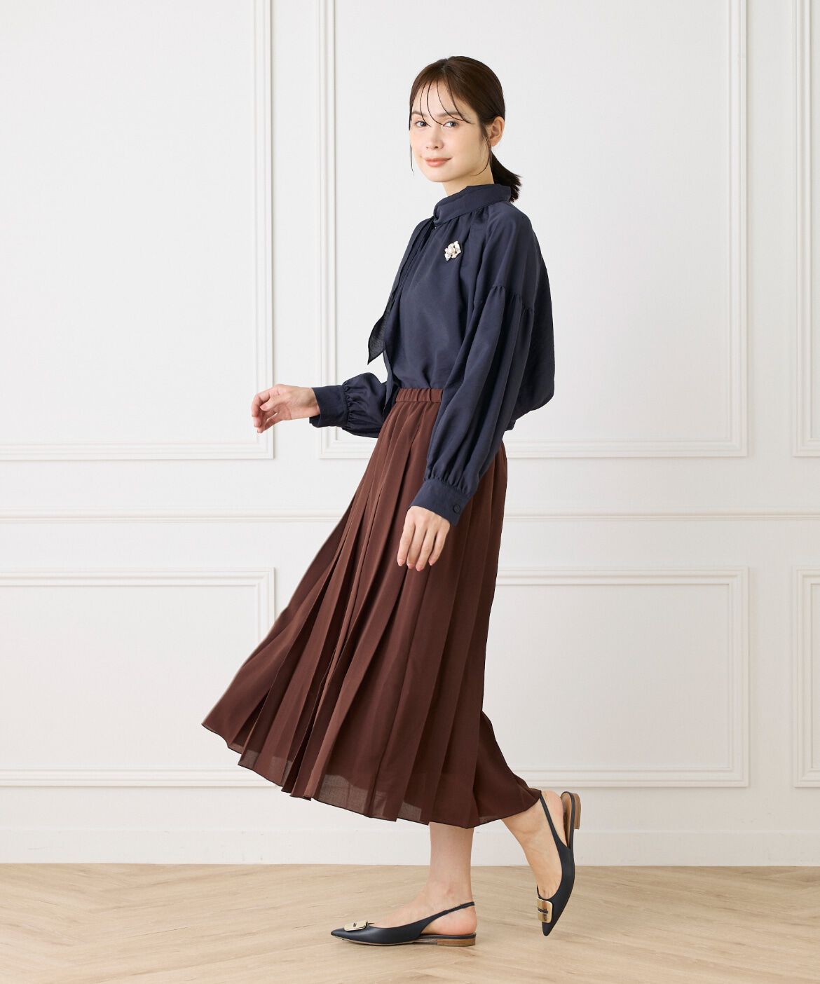 Le Souk「《大きいサイズ》ボウタイ付きブラウス」|シャツ・ブラウス|