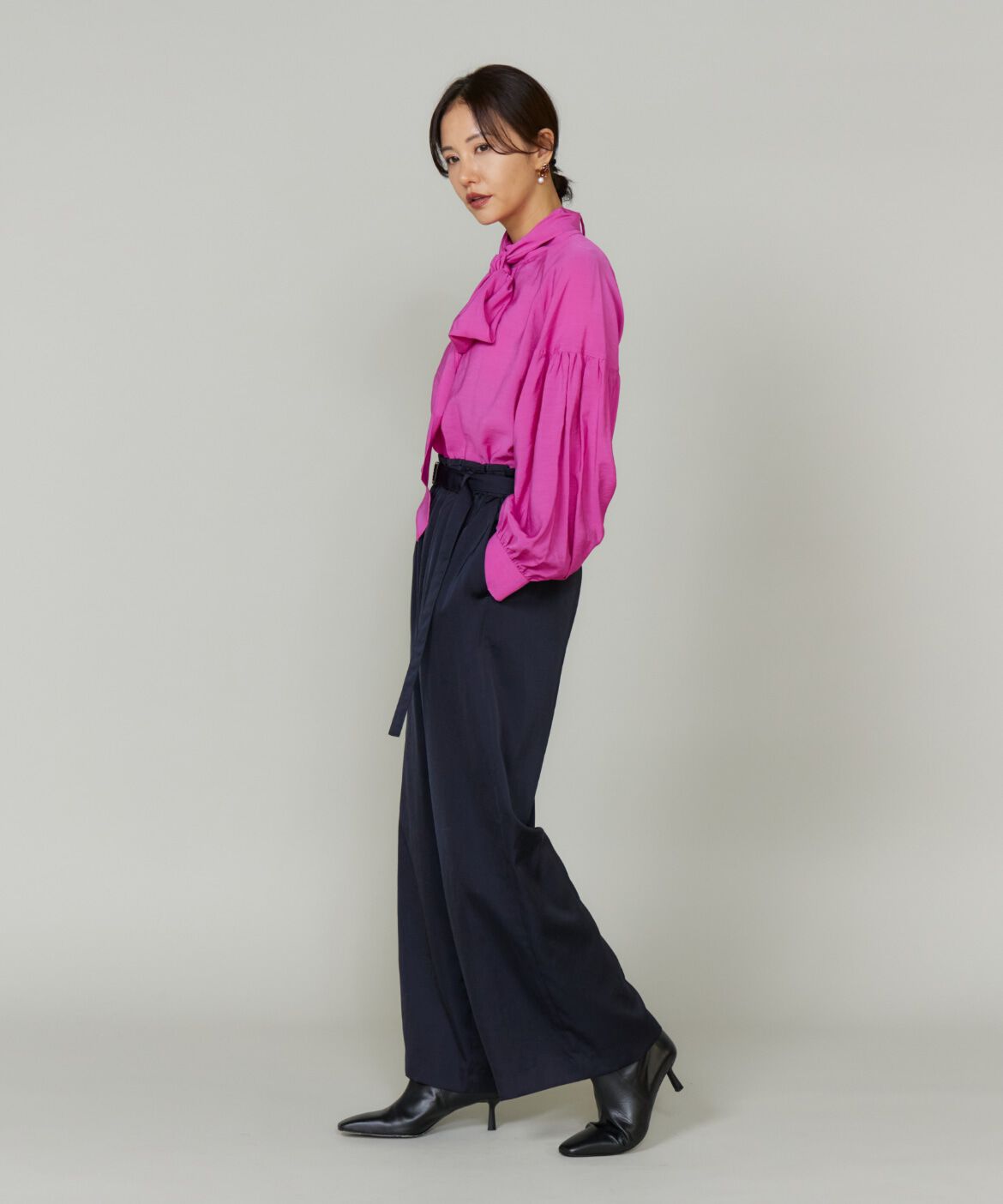 Le Souk「《大きいサイズ》ボウタイ付きブラウス」|シャツ・ブラウス|