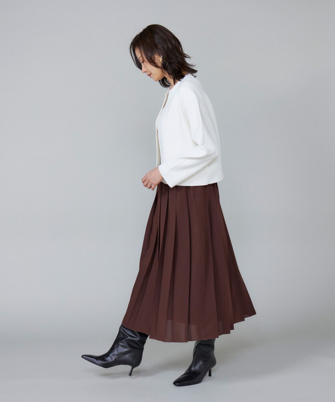 Le Souk「《大きいサイズ》ミラノリブフォルムカーディガン」|カーディガン|