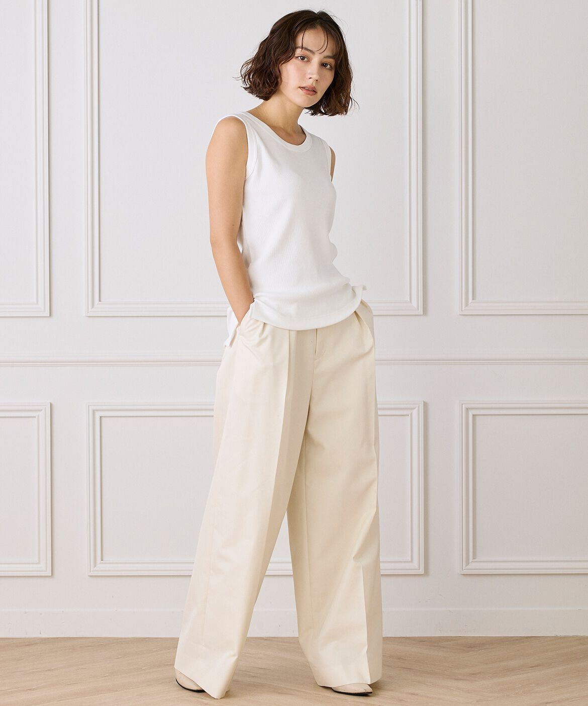 INED「コットンリブタンクトップ《YVON》」|タンクトップ|