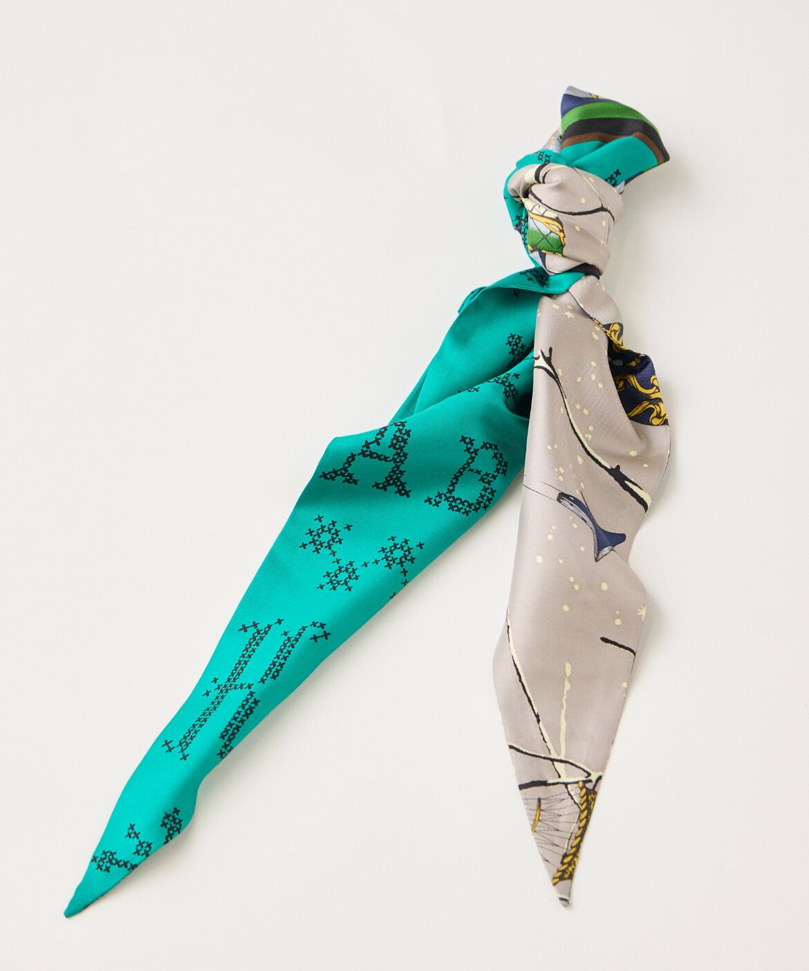 FAVORITE SUKINAMONO「ダイヤ型スカーフ　クロスステッチバンダナ《manipuri》」|ストール|