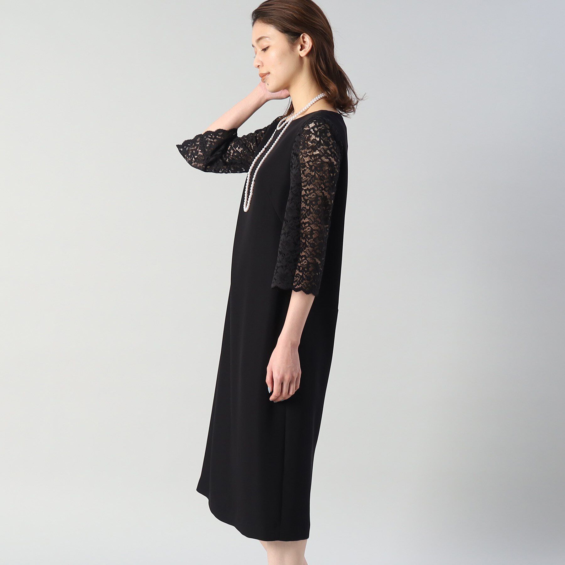 UNTITLED「袖レースドレスワンピース」|ワンピース|