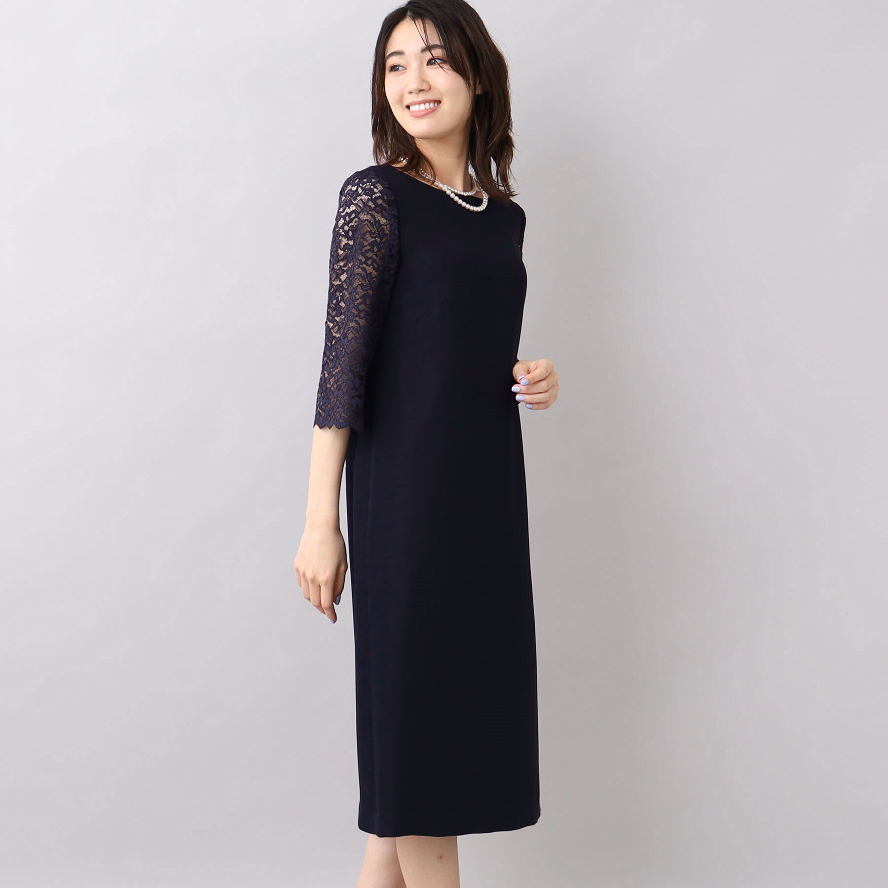 UNTITLED「袖レースドレスワンピース」|ワンピース|