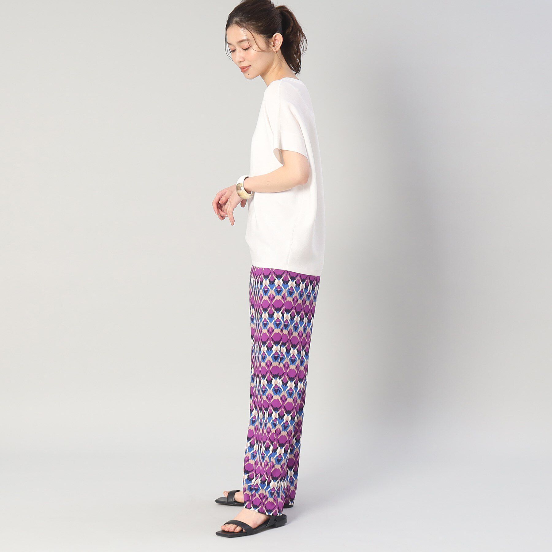 UNTITLED「【大人気のベストセラーアイテム！／洗える】前後2WAY レーヨンストレッチニット」|ニット・セーター|