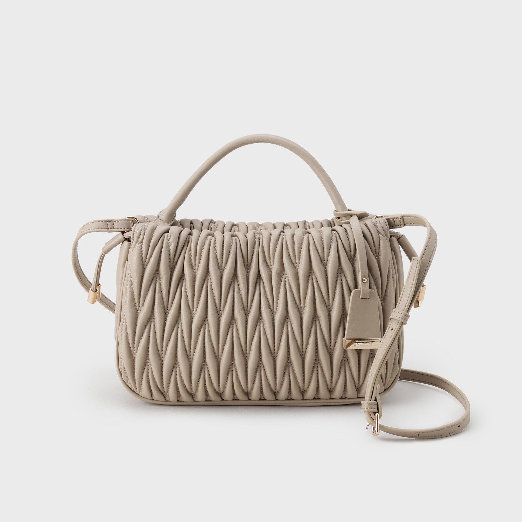 UNTITLED「【セレモニーにも！】ソフトギャザーショルダー」|ショルダー・メッセンジャー|ベージュ(052)