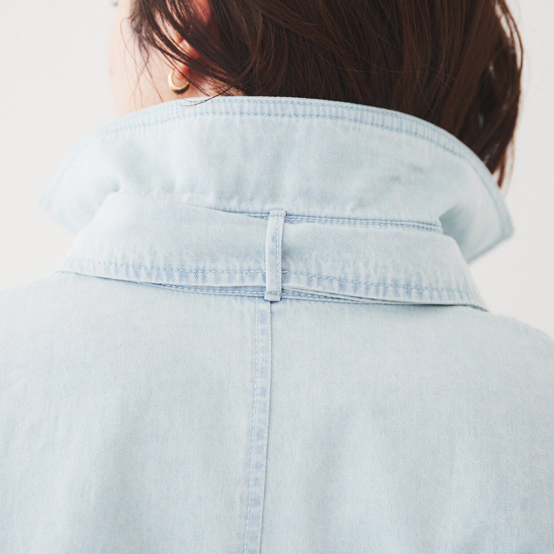 UNTITLED「ボウタイ付きデニムシャツ」|シャツ・ブラウス|