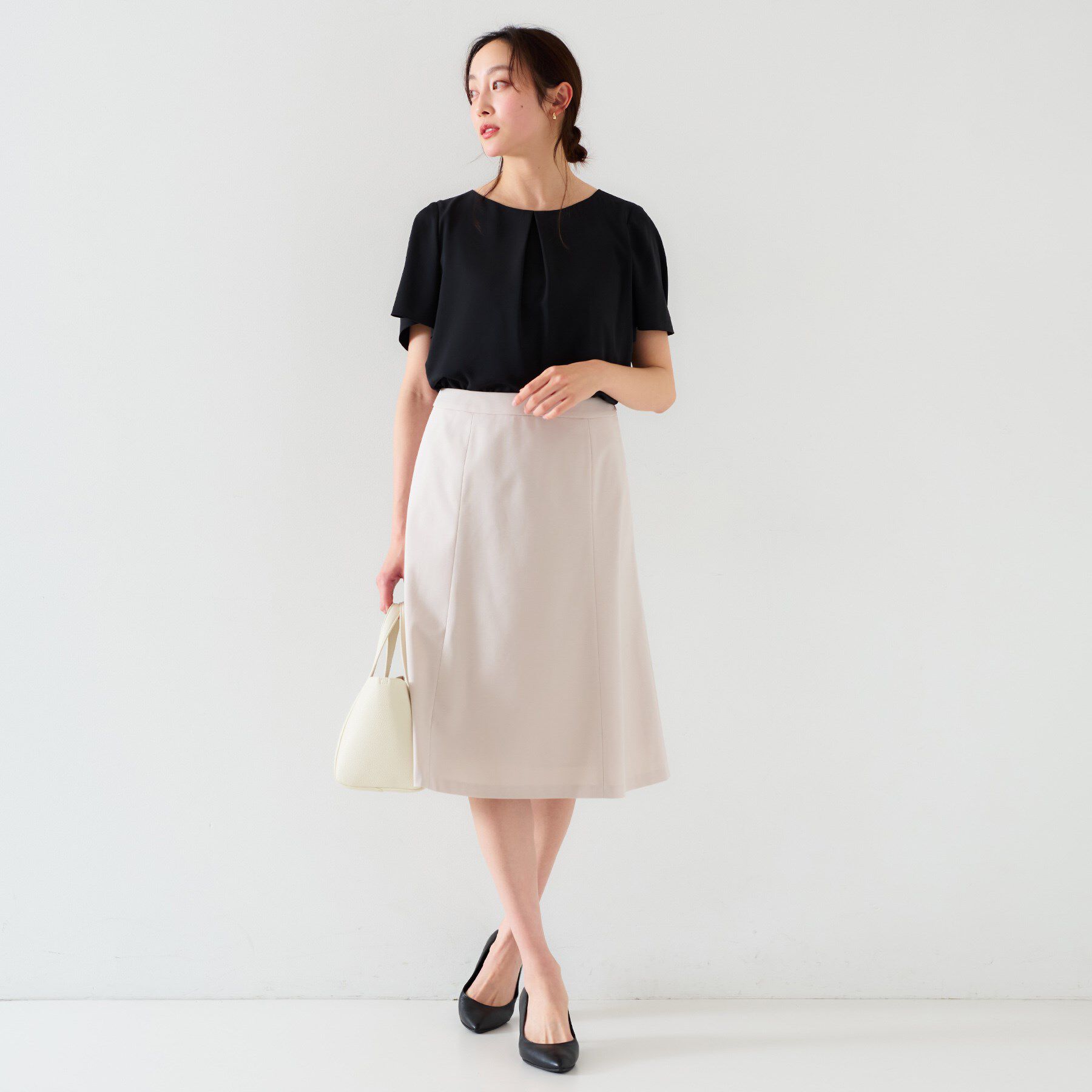 UNTITLED「【通勤／二の腕カバー】フロントタックブラウス」|シャツ・ブラウス|