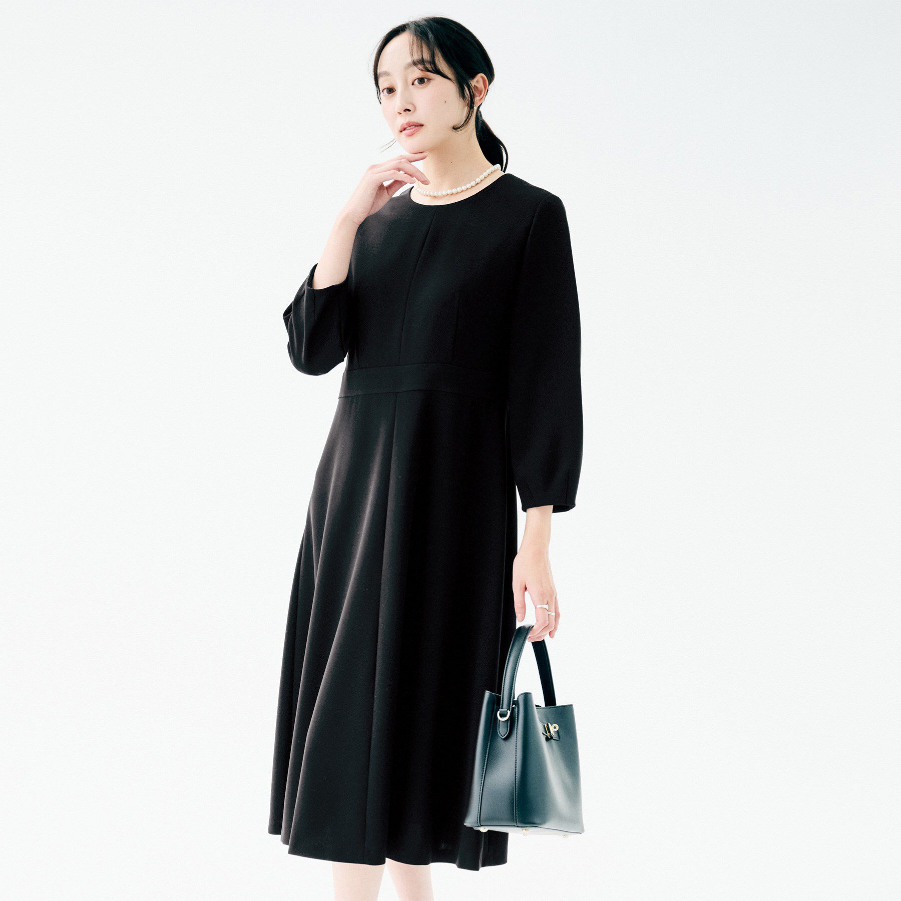 UNTITLED「フレアワンピース」|ワンピース|ブラック(019)