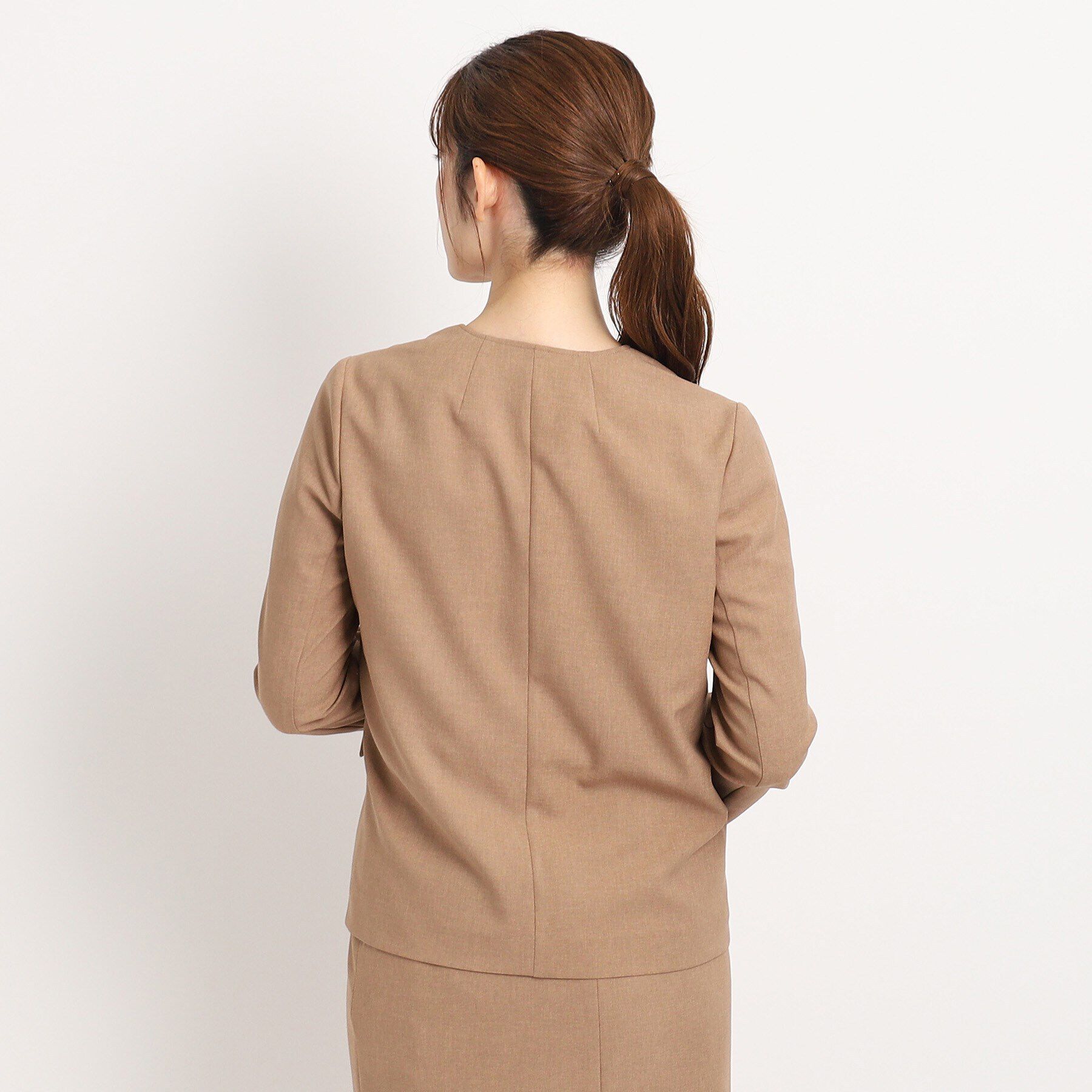 COUP DE CHANCE「【洗える／日本製】カラーレスジャケット」|ノーカラージャケット|