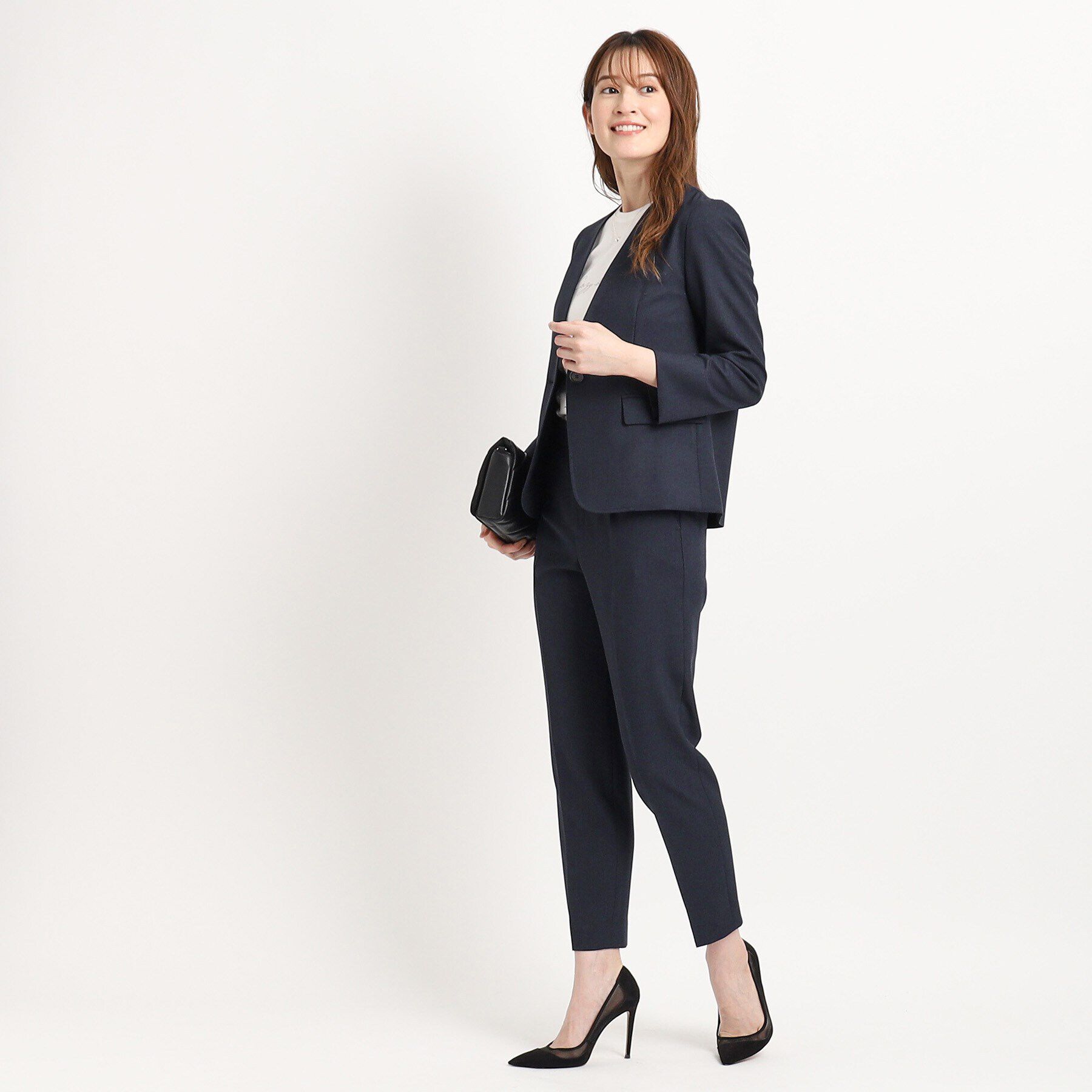 COUP DE CHANCE「【洗える／日本製】カラーレスジャケット」|ノーカラージャケット|