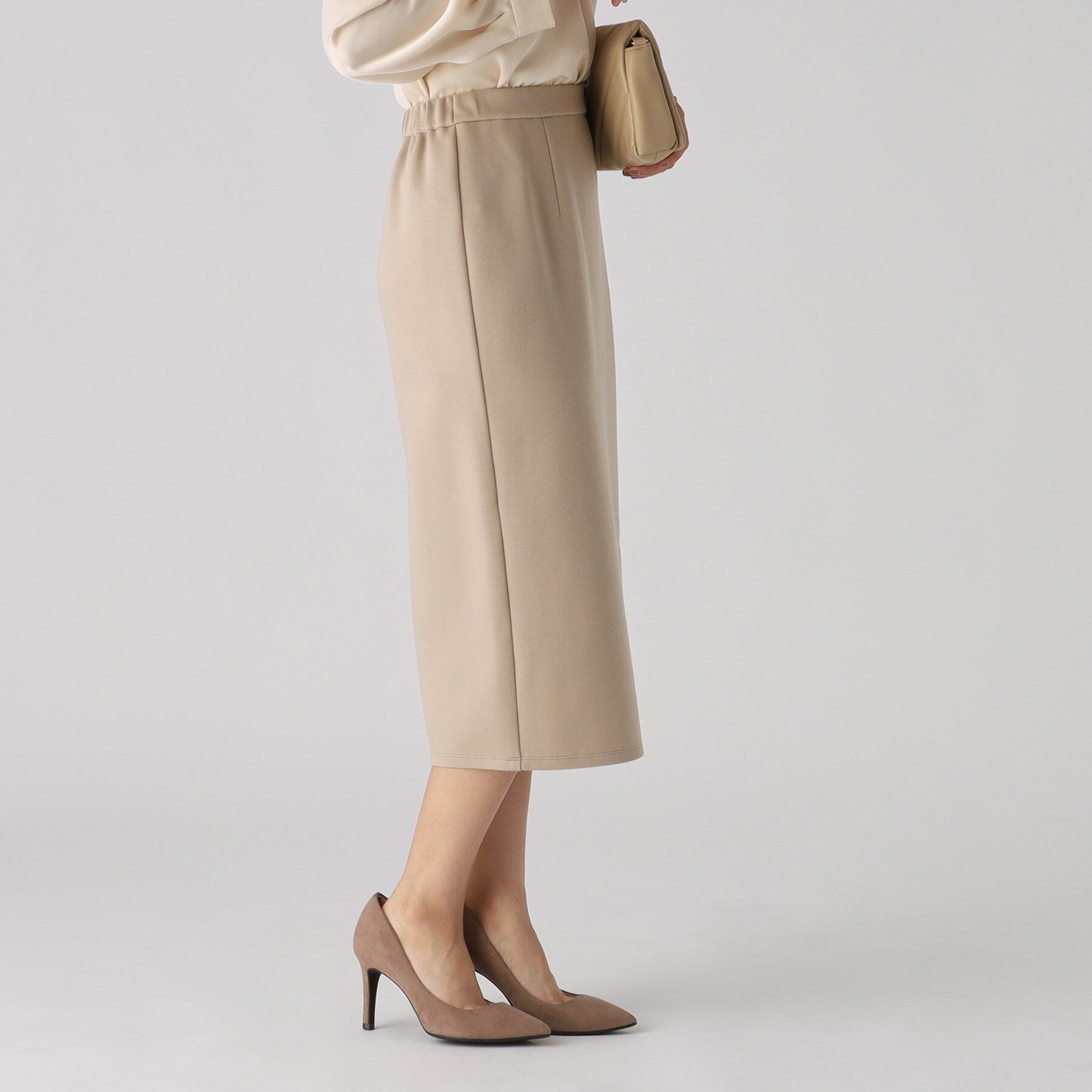 COUP DE CHANCE「【洗える/日本製／ウエストゴム】ポンチ素材ナロースカート」|スカート|