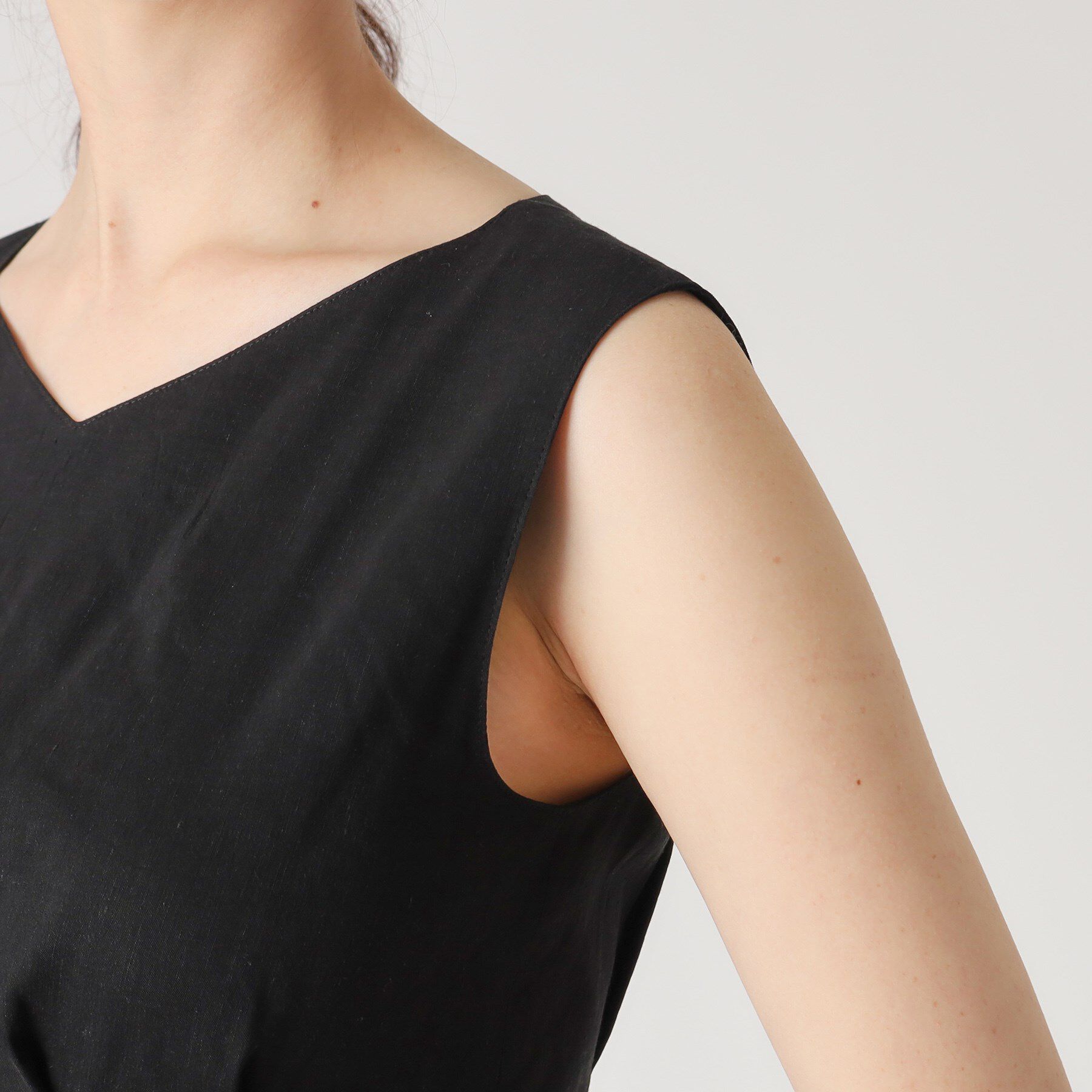 COUP DE CHANCE「【洗える／日本製／麻混素材】フィットアンドフレアワンピース」|ワンピース|