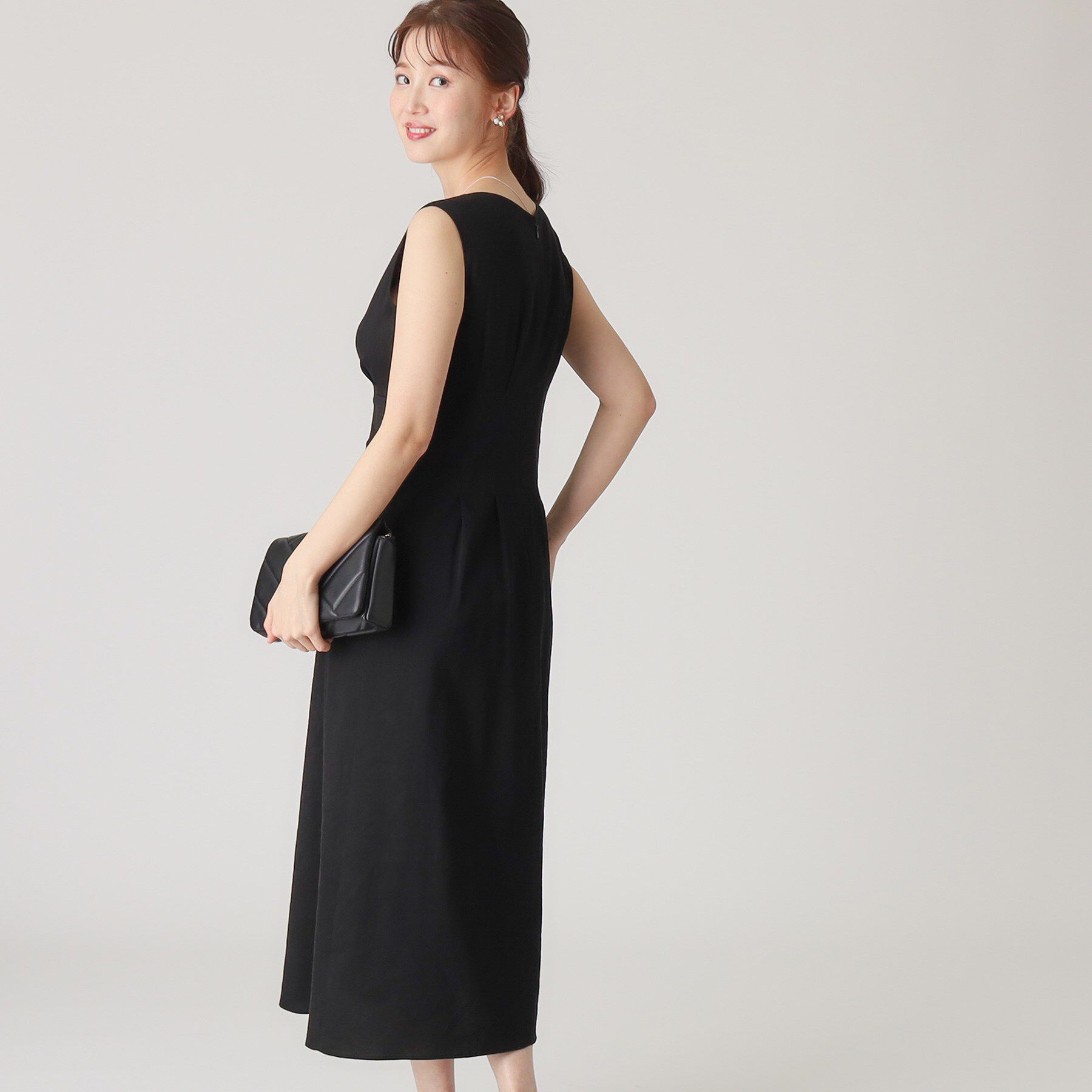 COUP DE CHANCE「【洗える／日本製／麻混素材】フィットアンドフレアワンピース」|ワンピース|