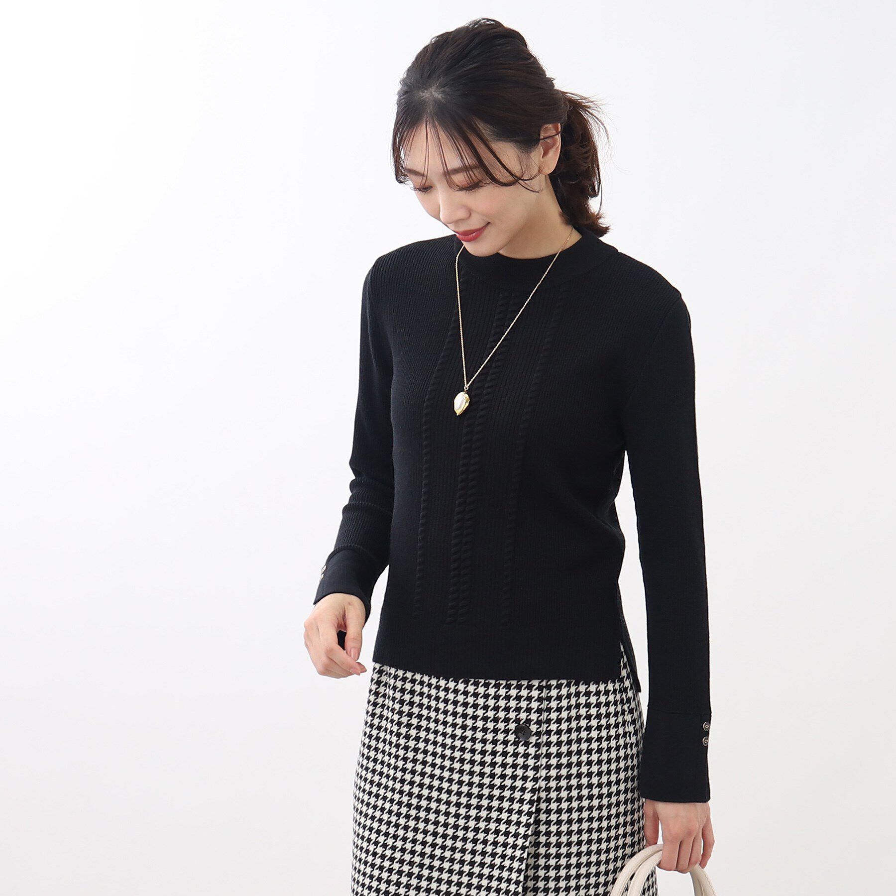 Reflect「【WEB限定カラーあり／洗える】プチハイネックリブニット」|ニット・セーター|