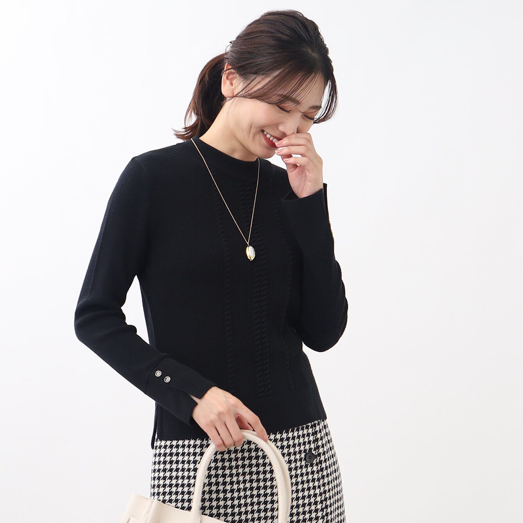 Reflect「【WEB限定カラーあり／洗える】プチハイネックリブニット」|ニット・セーター|