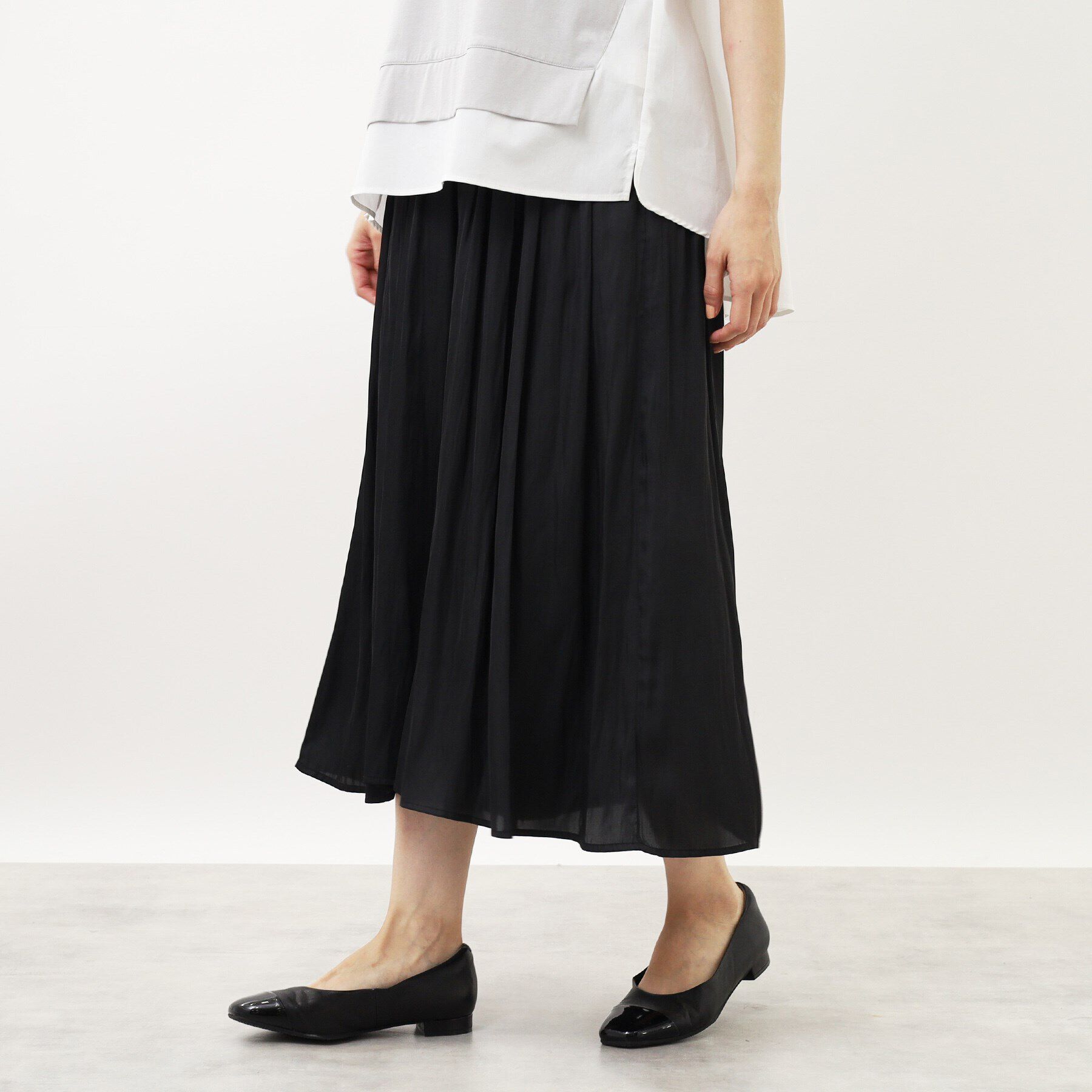 Reflect「【E‐QUALITY／手洗い可／ウエストゴム／定番人気アイテム】リラックススカーチョ」|その他|ブラック(019)