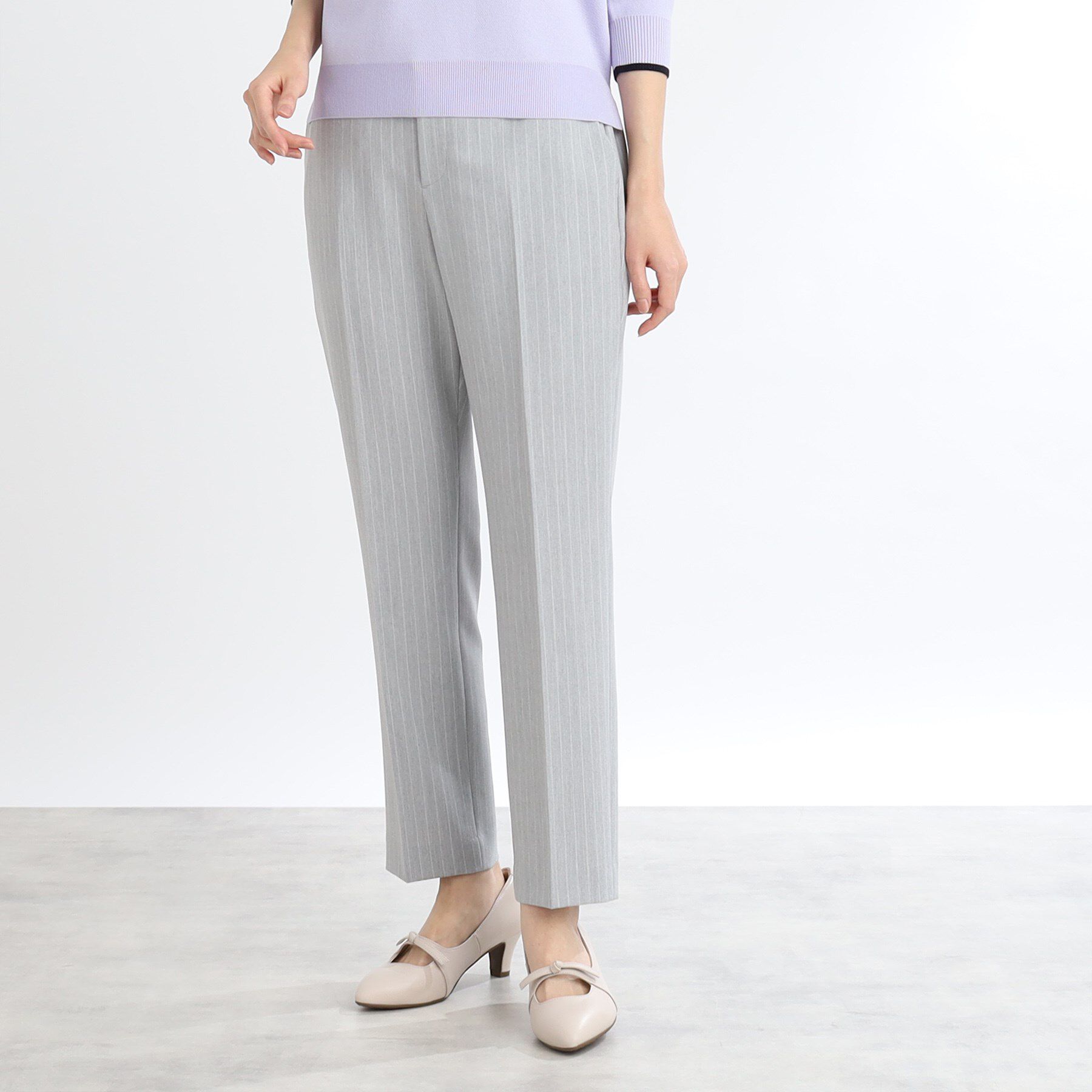 Reflect「【WEB限定カラーあり／私のパンツ／手洗い可】ストレッチテーパードパンツ」|その他|ライトグレー(311