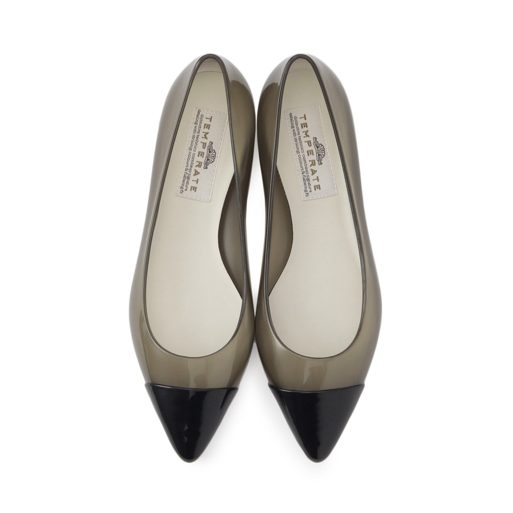 Reflect「【雨の日OK！／通勤にも使えるキレイめデザイン◎】クリアバイカラーレインシューズ」|レインシューズ|