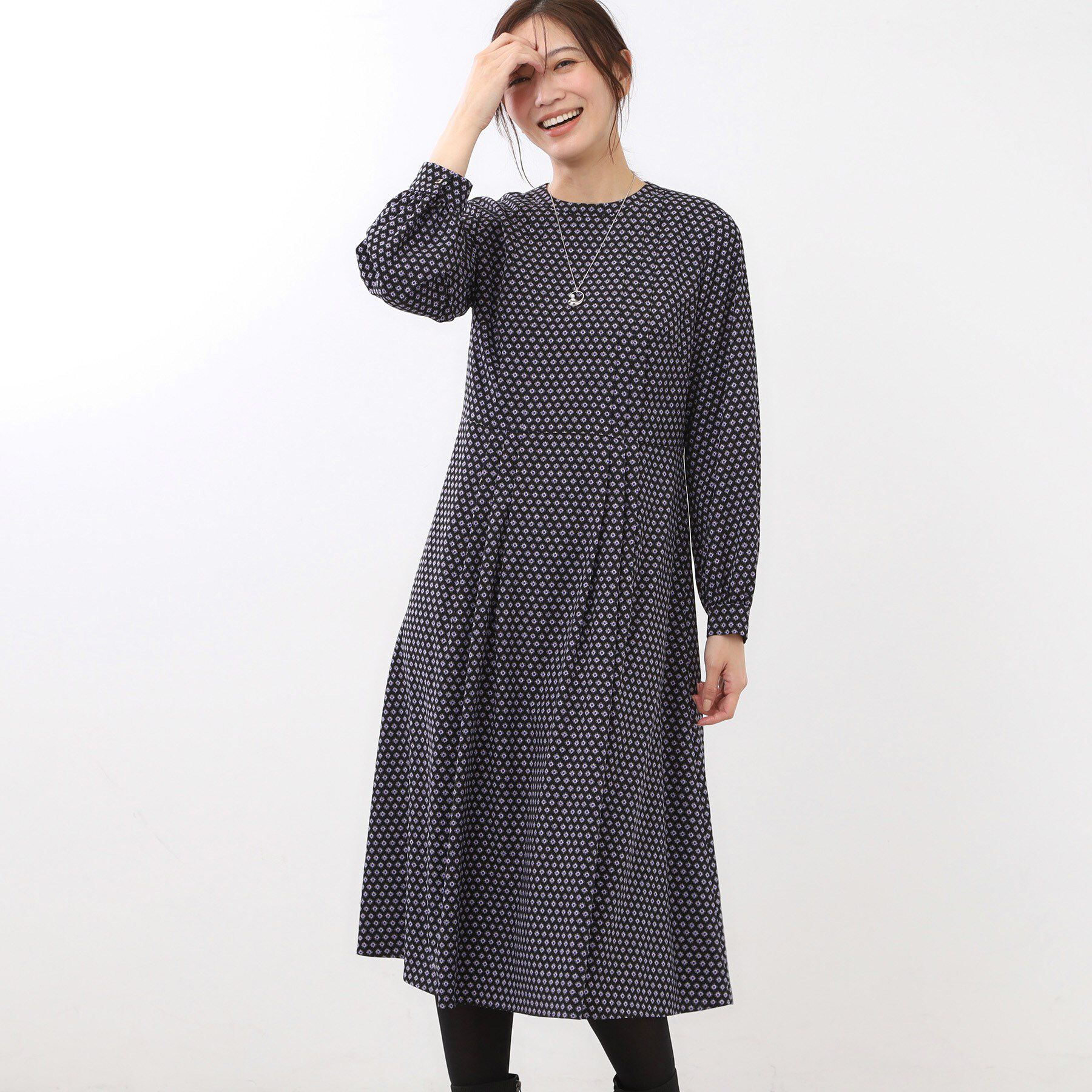 Reflect「【通勤にもお出かけにも◎】ジオメプリントクラシカルワンピース」|ワンピース|