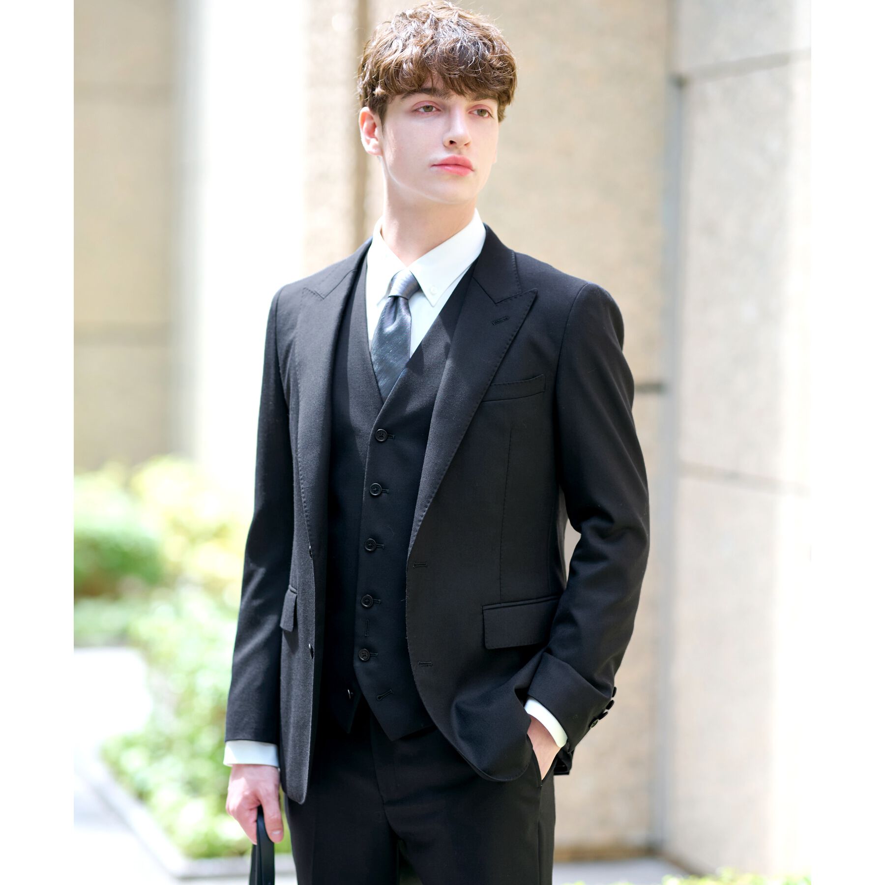 DRESSTERIOR「【セットアップ可】Super100's 3ピース ジレ」|ベスト・ジレ|