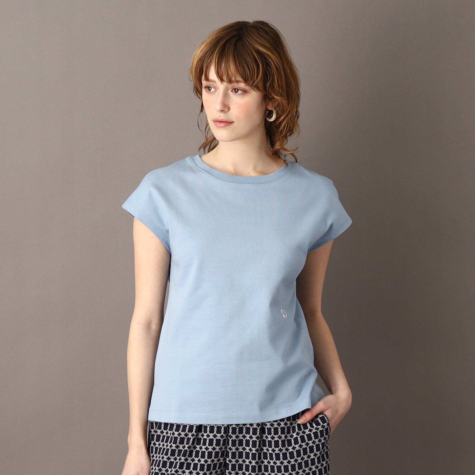 DRESSTERIOR「【洗える】エシカルオーガニックフレンチ袖Tシャツ」|Tシャツ・カットソー|