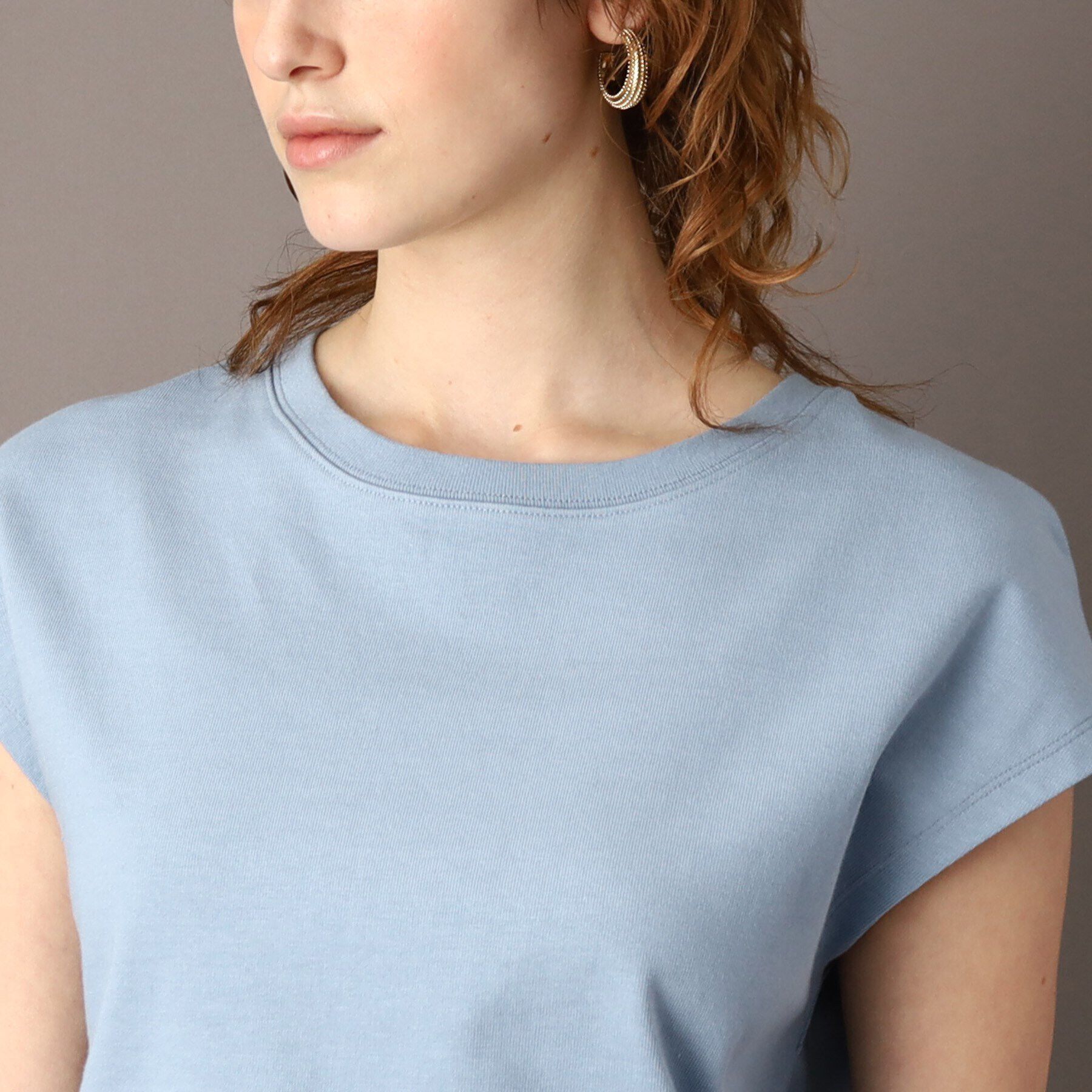 DRESSTERIOR「【洗える】エシカルオーガニックフレンチ袖Tシャツ」|Tシャツ・カットソー|