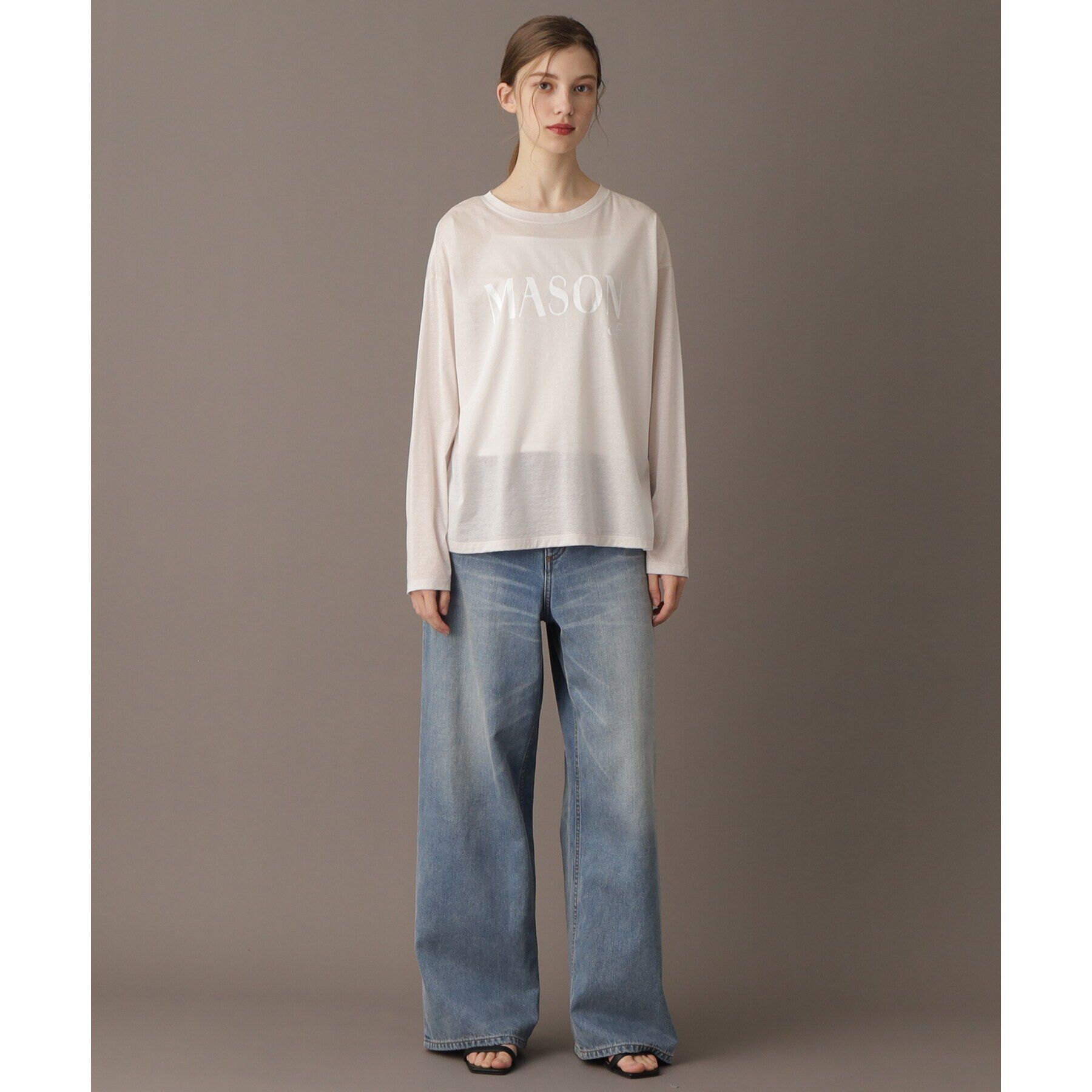 DRESSTERIOR「【接触冷感/洗える】シアーメゾンロゴロンTEE」|Tシャツ・カットソー|