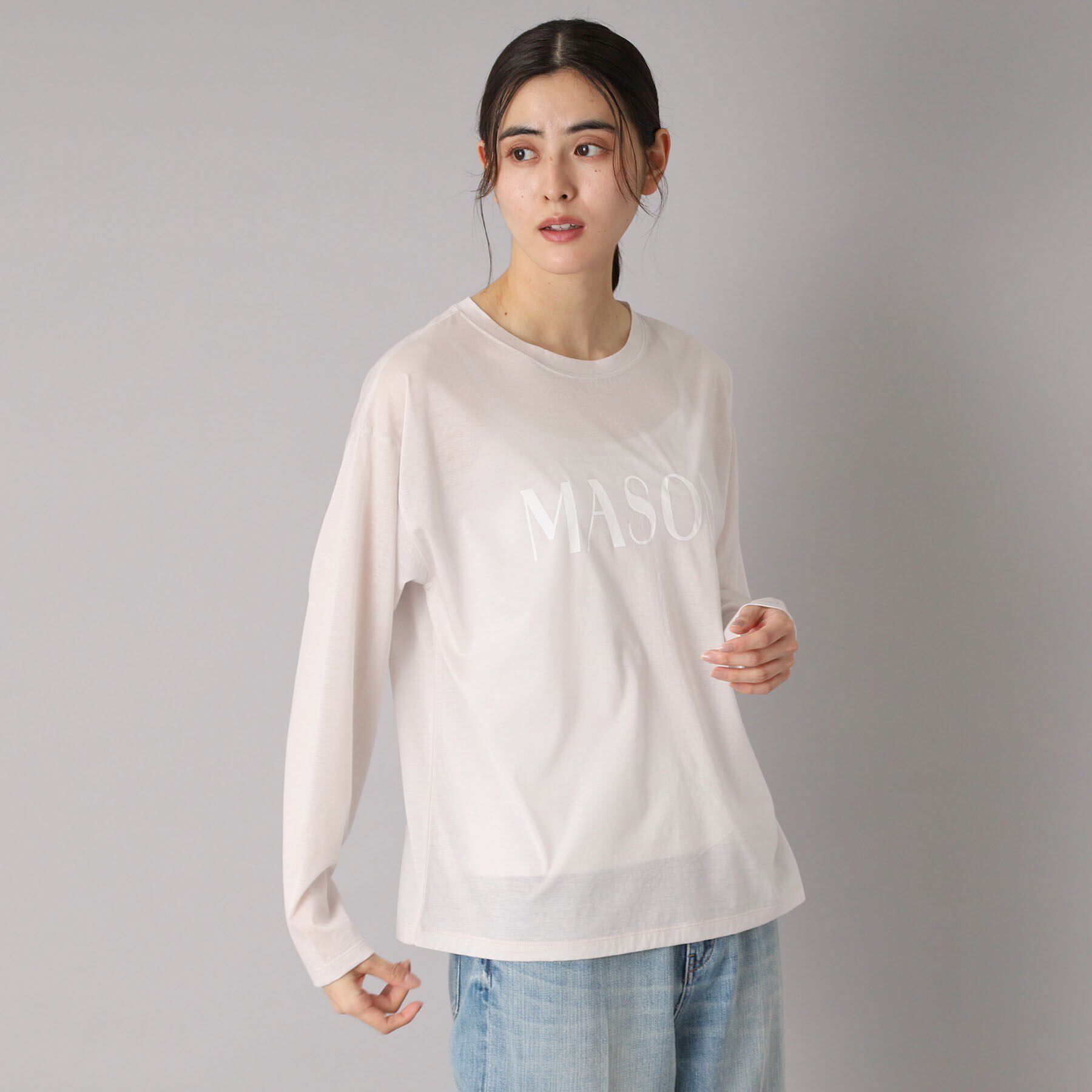 DRESSTERIOR「【接触冷感/洗える】シアーメゾンロゴロンTEE」|Tシャツ・カットソー|