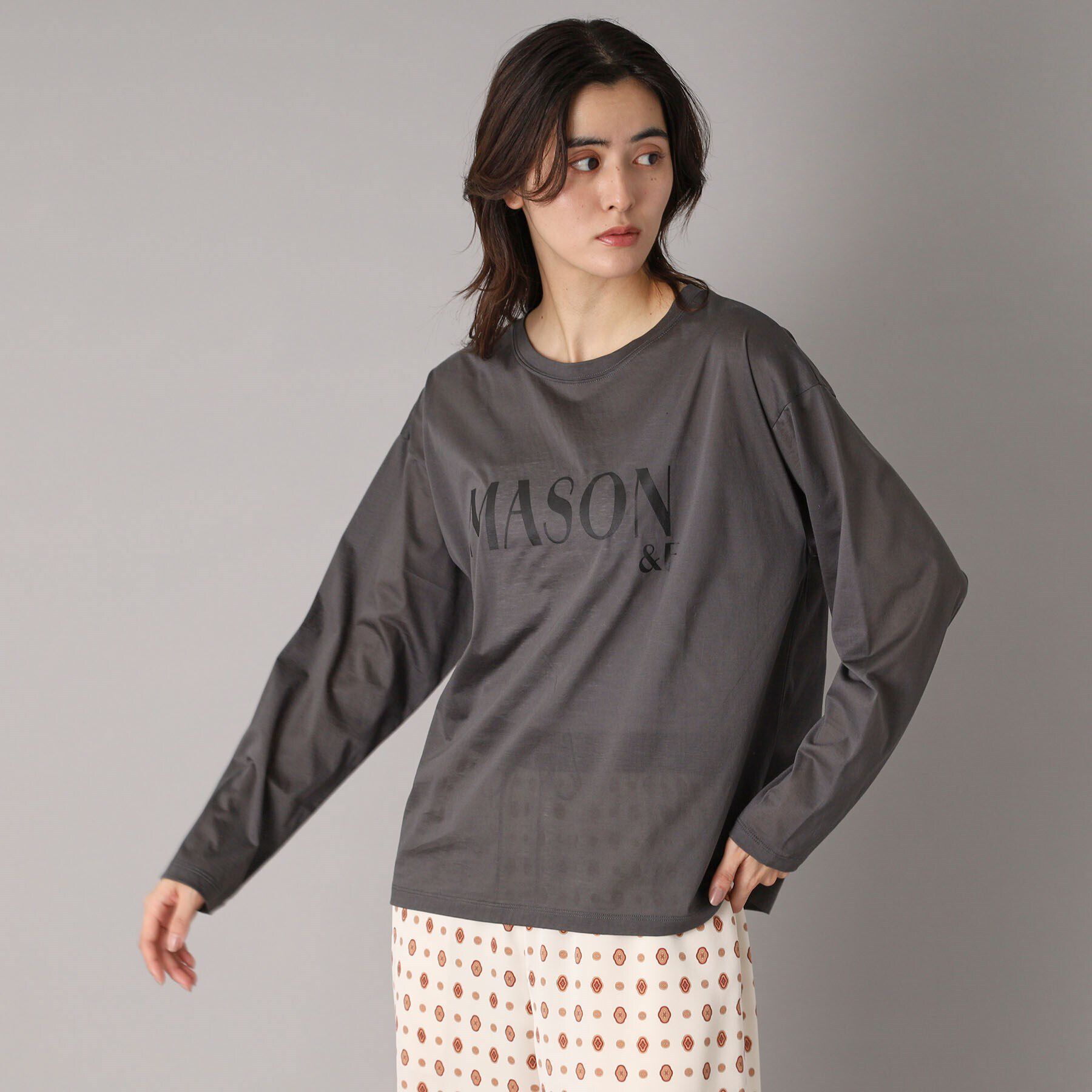 DRESSTERIOR「【接触冷感/洗える】シアーメゾンロゴロンTEE」|Tシャツ・カットソー|