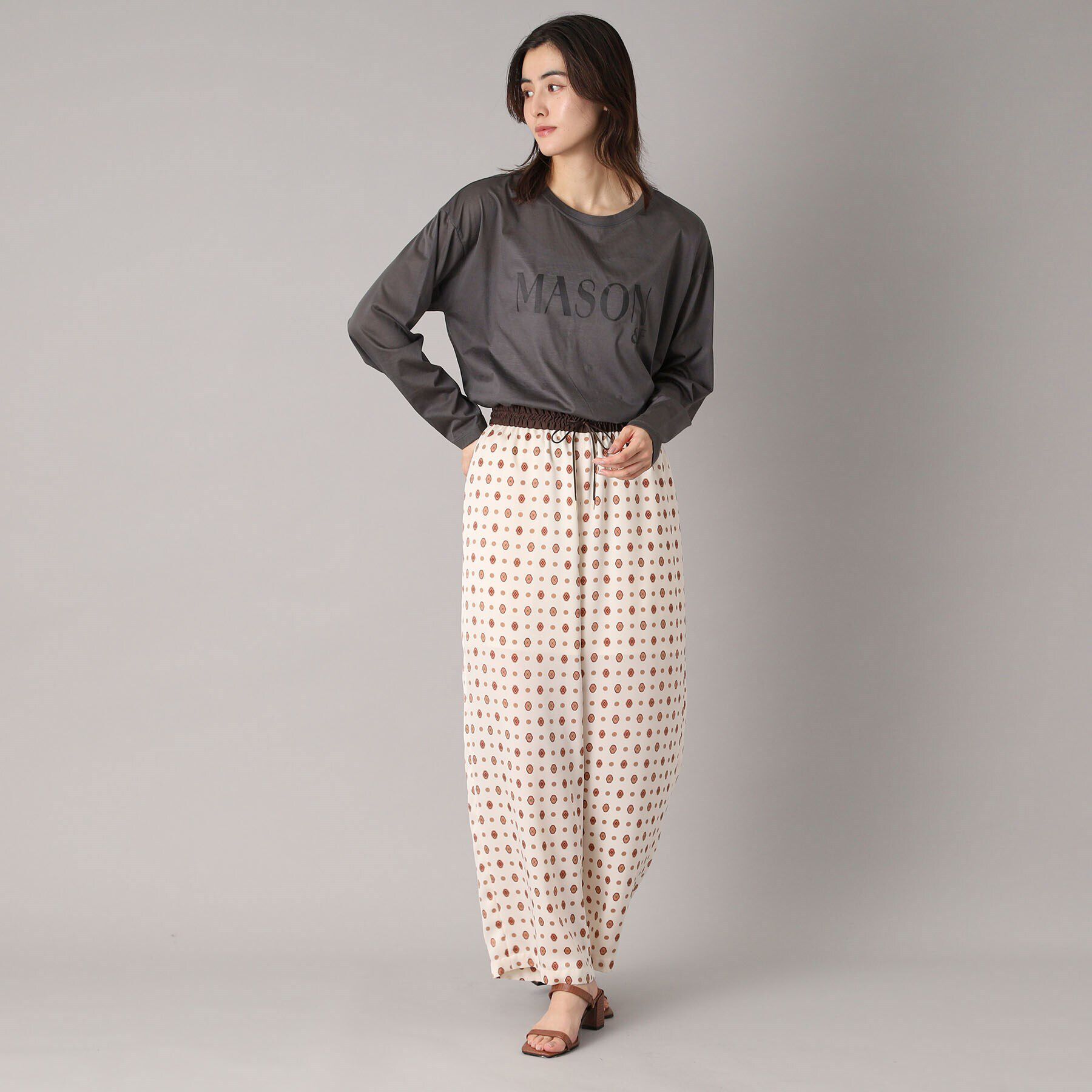 DRESSTERIOR「【接触冷感/洗える】シアーメゾンロゴロンTEE」|Tシャツ・カットソー|