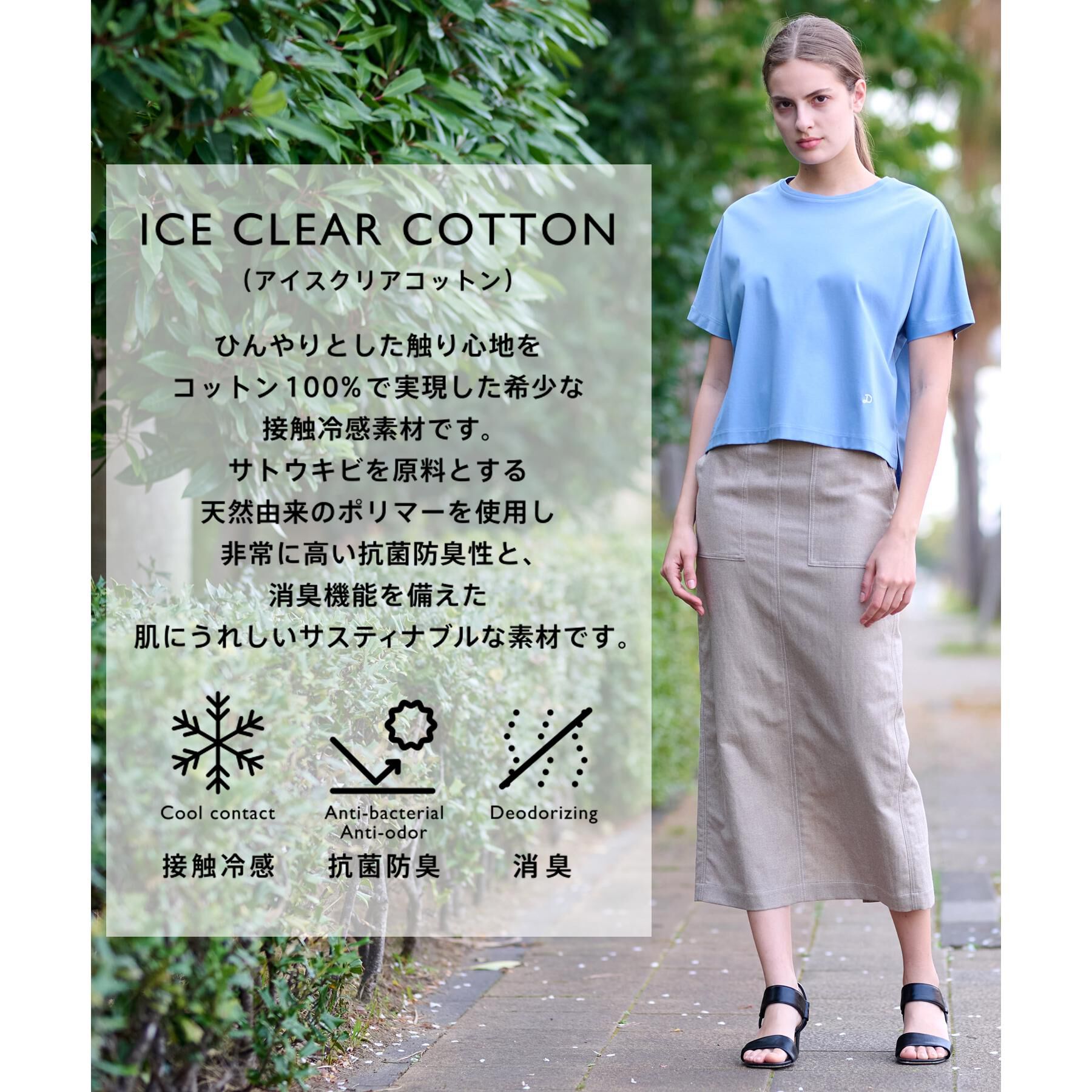 DRESSTERIOR「【接触冷感/抗菌防臭/消臭】アイスクリアコットンドルマンT」|Tシャツ・カットソー|