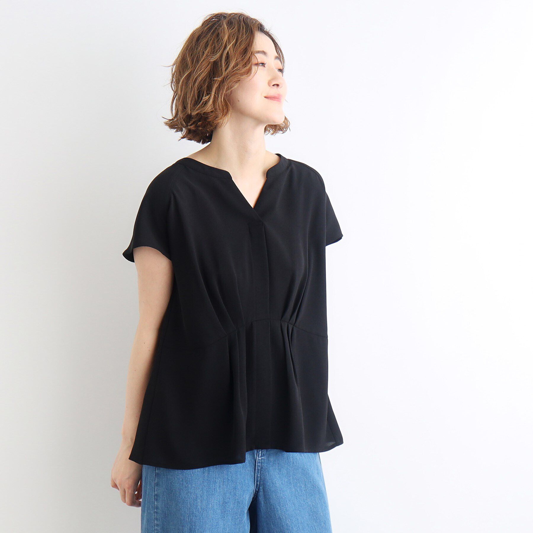 grove「スキッパーウエストタックペプラムブラウス」|シャツ・ブラウス|