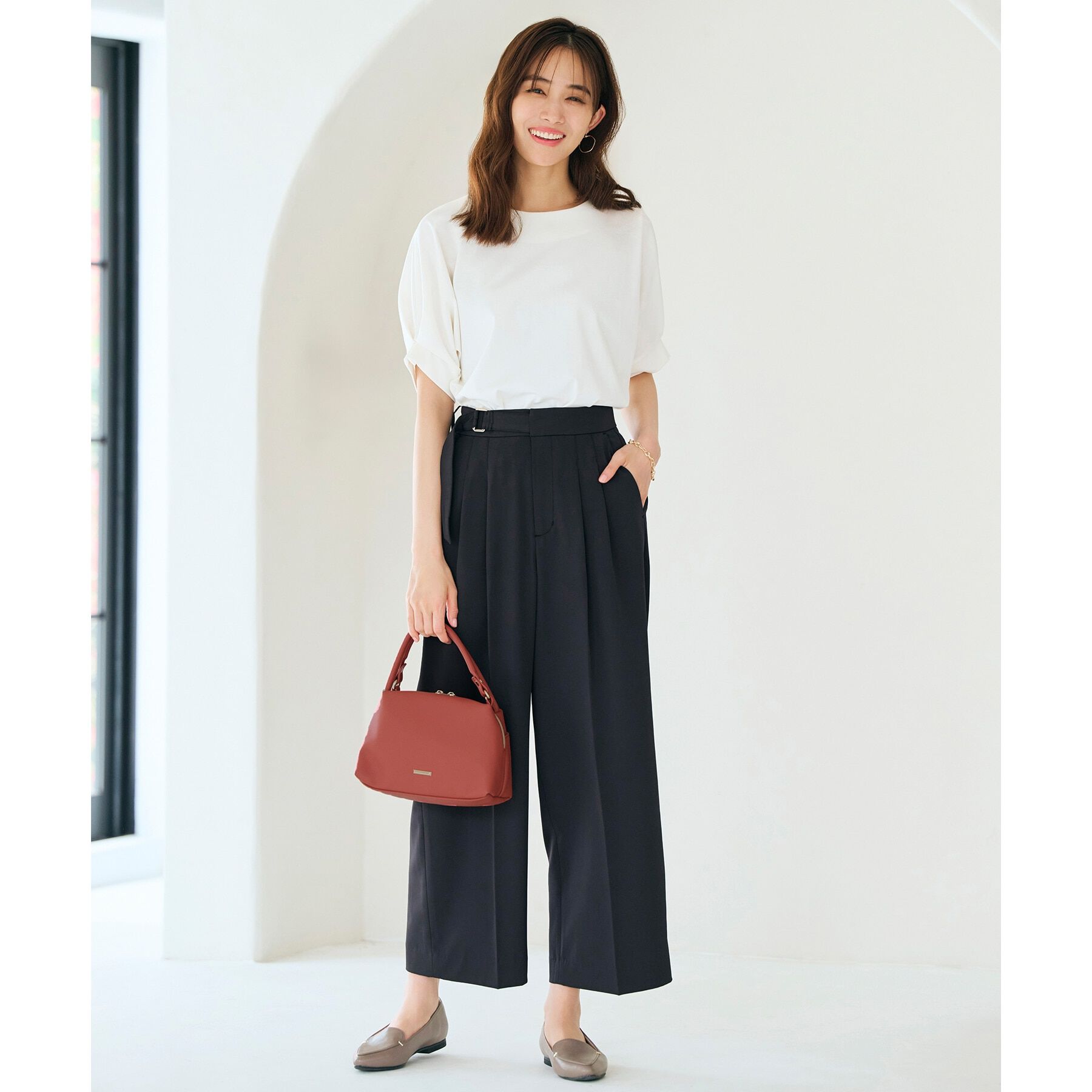 grove「＜接触冷感＞ドレープワイドパンツ」|その他|