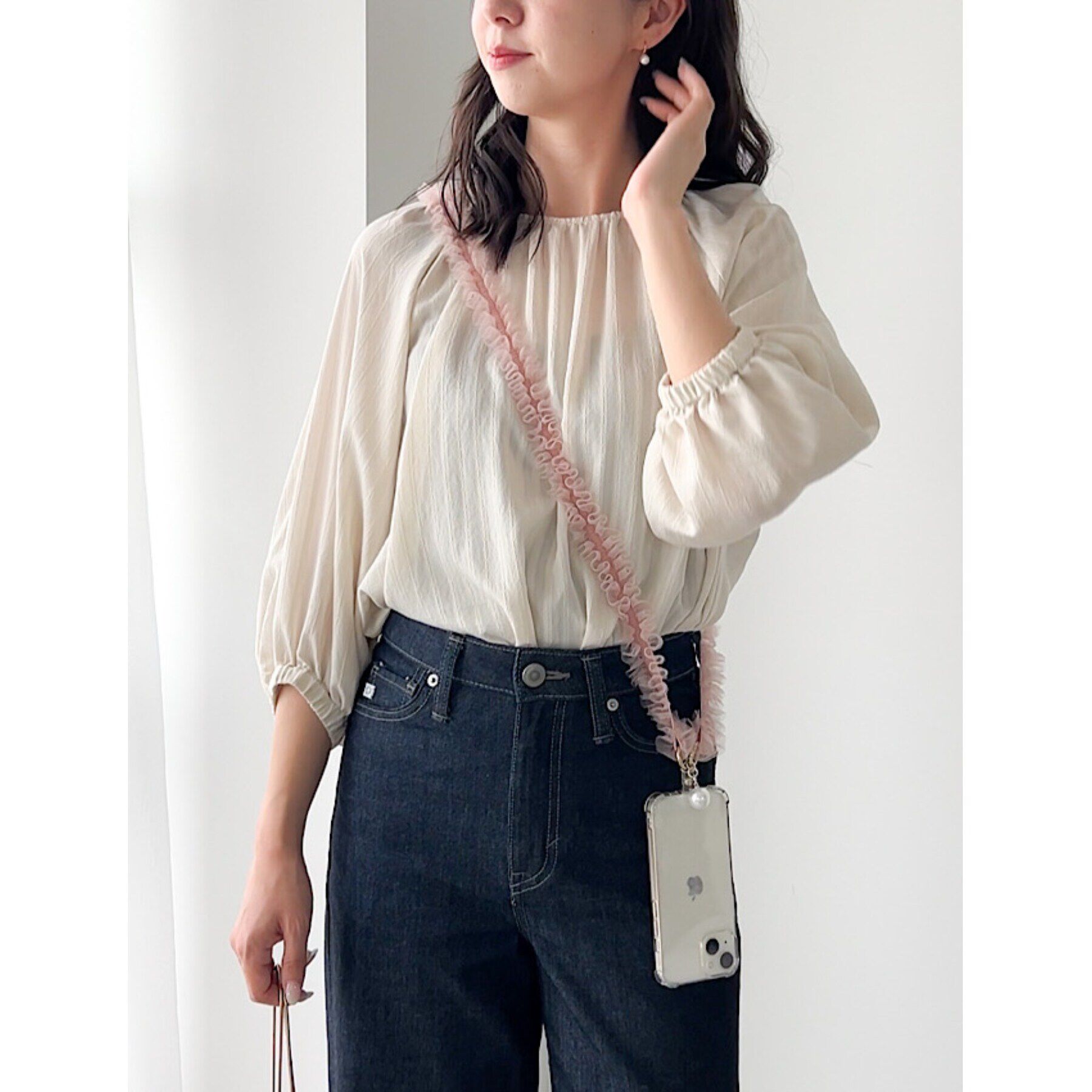 grove「チュールチャームロング」|キーケース|