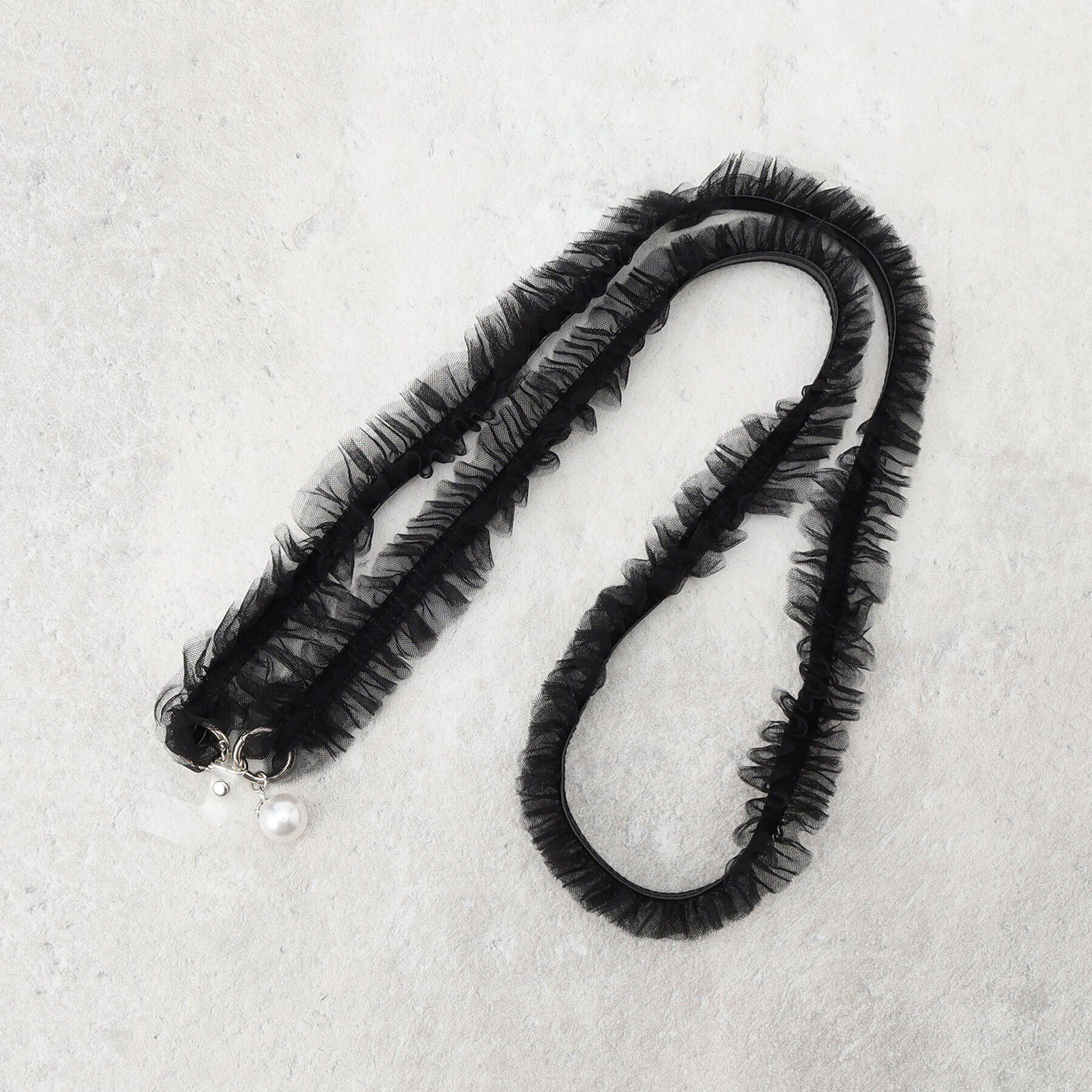 grove「チュールチャームロング」|キーケース|ブラック(019)