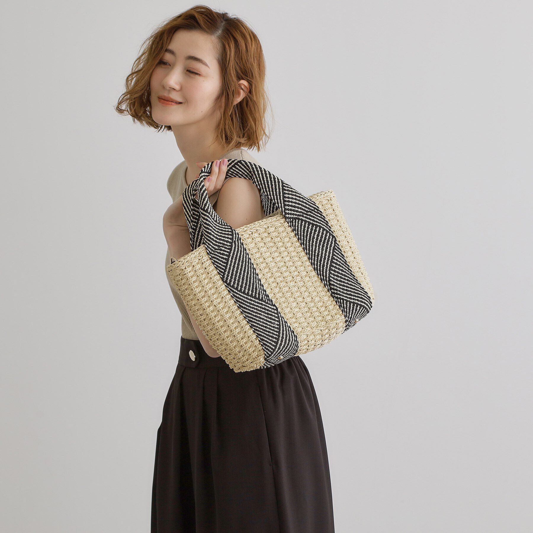 grove「ペーパー巾着コードラメ2WAYトート」|トートバッグ|