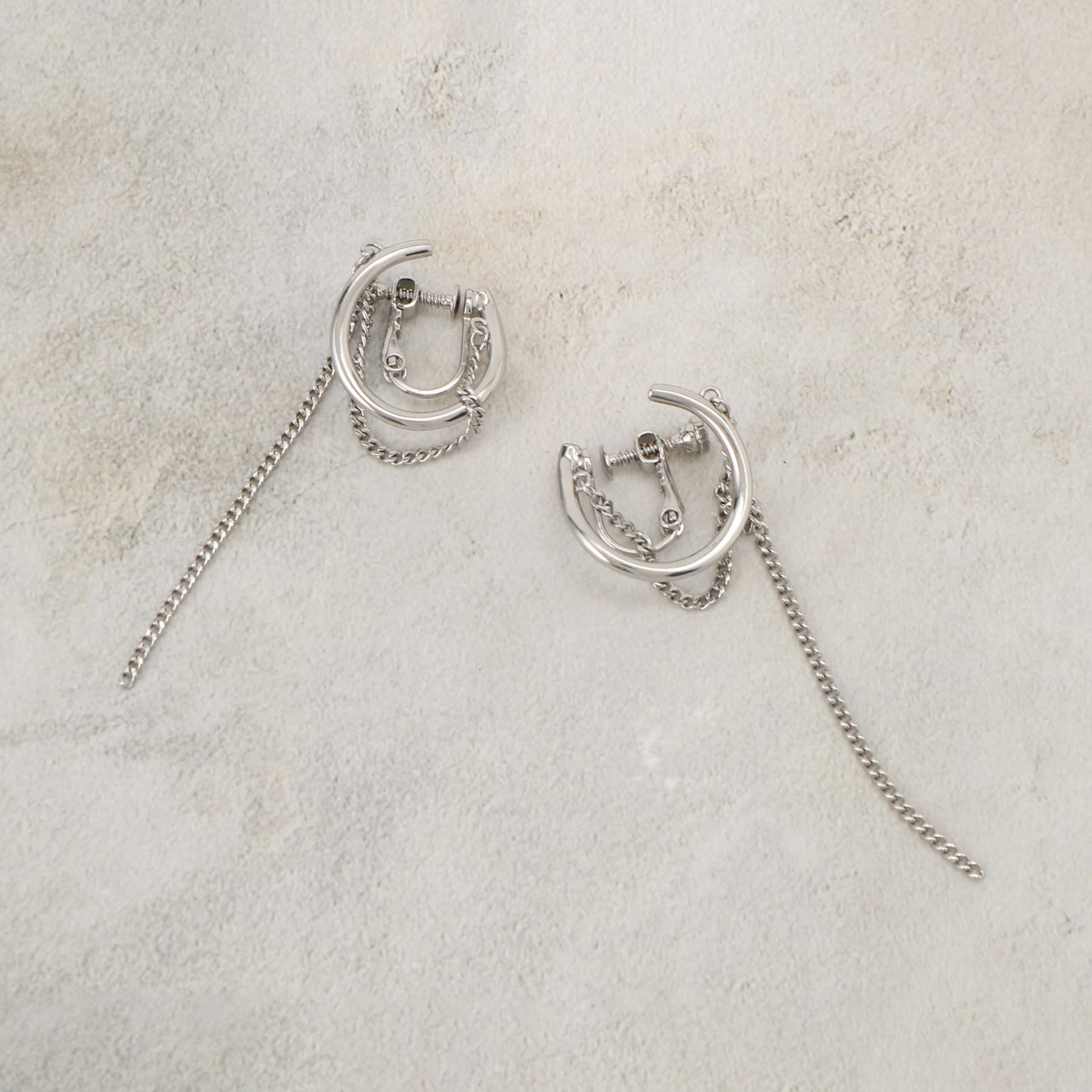 grove「メタルチェーンイヤリング」|イヤリング|