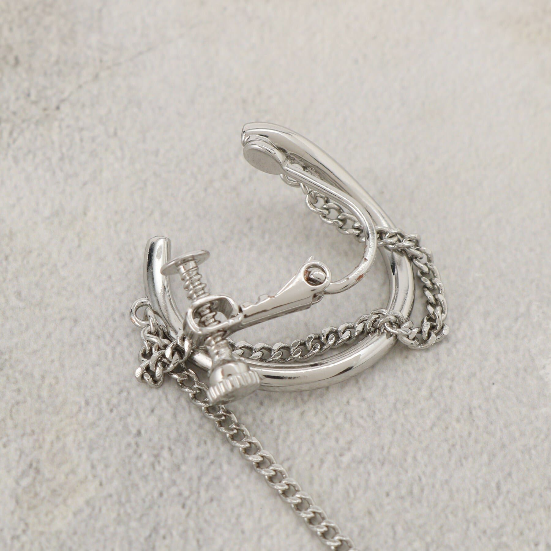 grove「メタルチェーンイヤリング」|イヤリング|