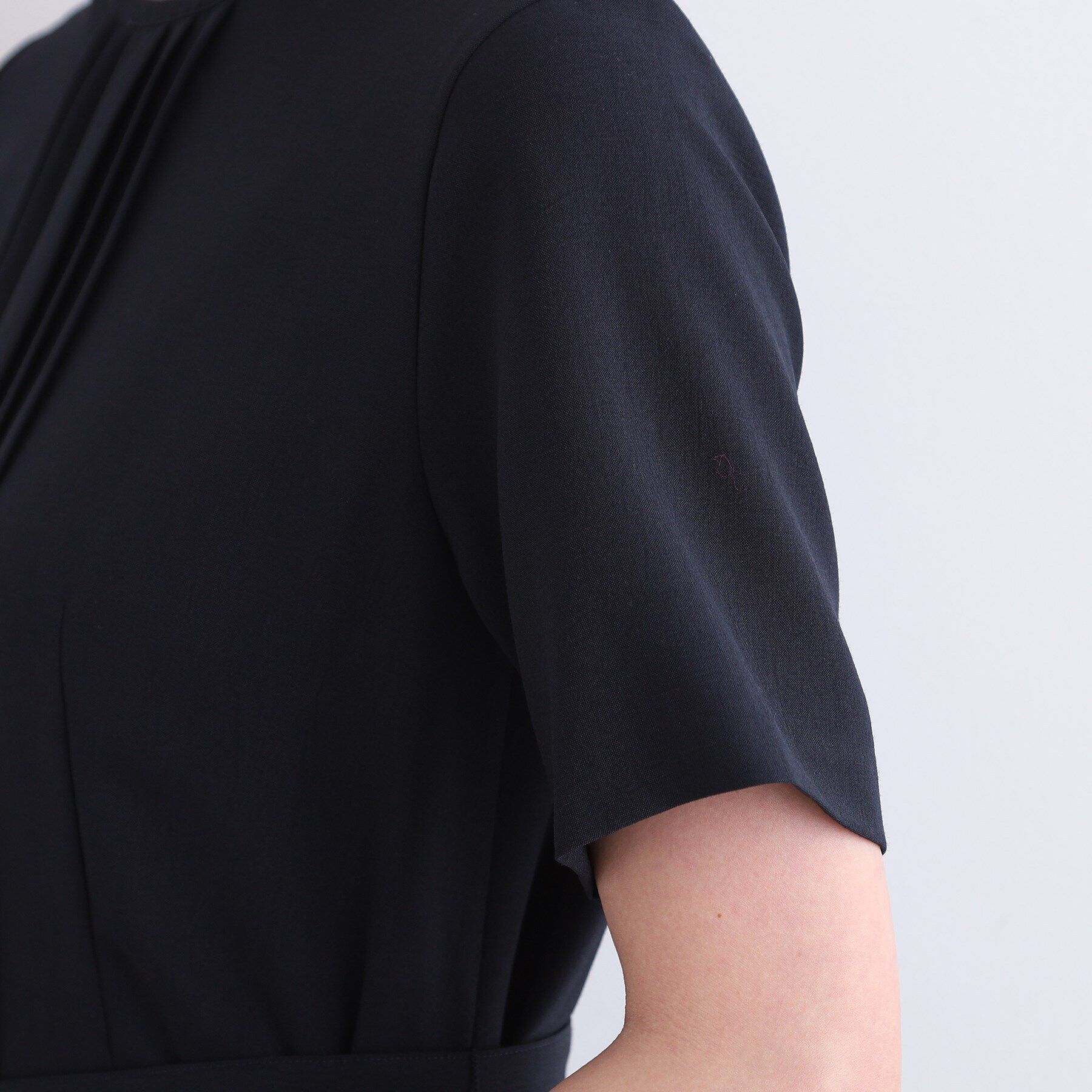 INDIVI「【洗える／UVケア／SETUP可能】ウール調フィット＆フレアワンピース」|ワンピース|