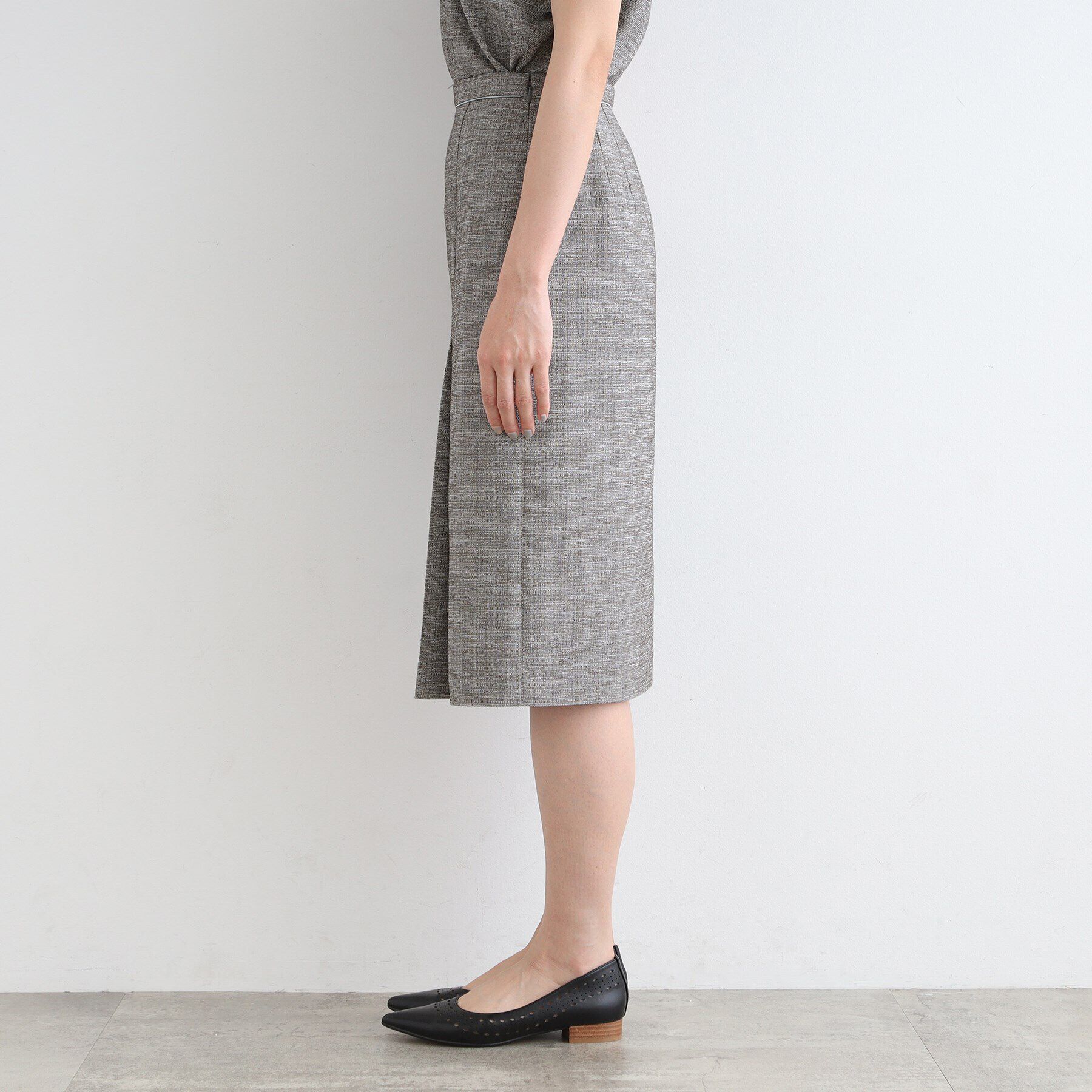 INDIVI「【洗える／日本製／SETUP可能】サマーツィード ストレートスカート」|スーツ|