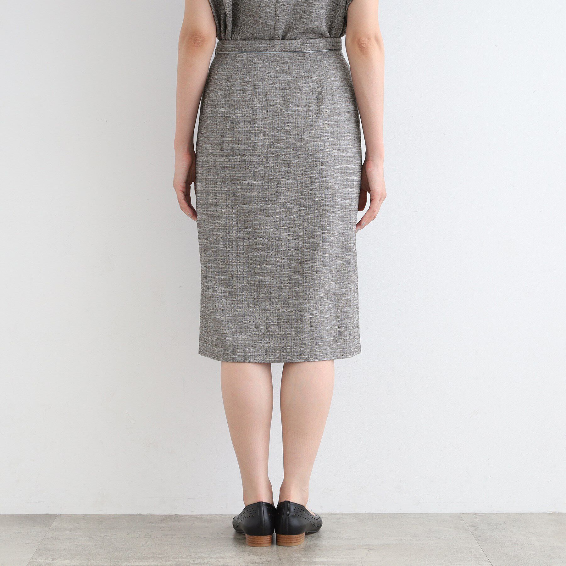 INDIVI「【洗える／日本製／SETUP可能】サマーツィード ストレートスカート」|スーツ|