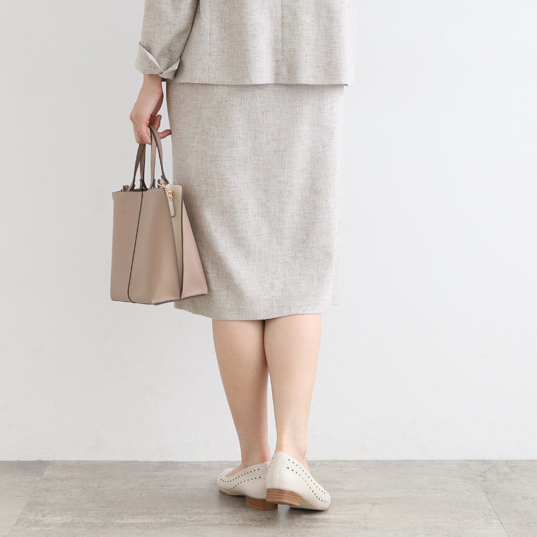 INDIVI「【洗える／日本製／SETUP可能】サマーツィード ストレートスカート」|スーツ|