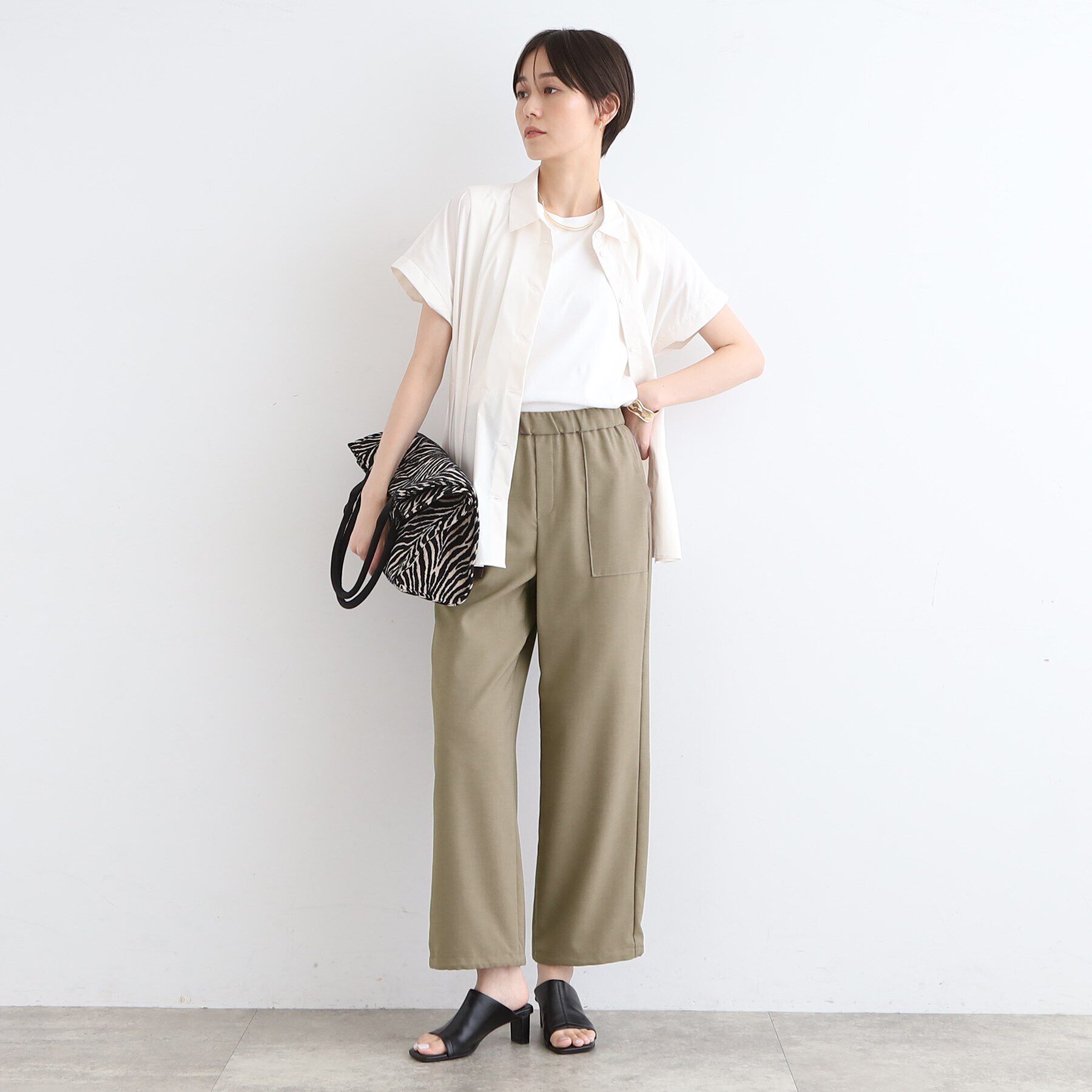 INDIVI「【洗える／2WAY】麻ライクワークパンツ」|その他|